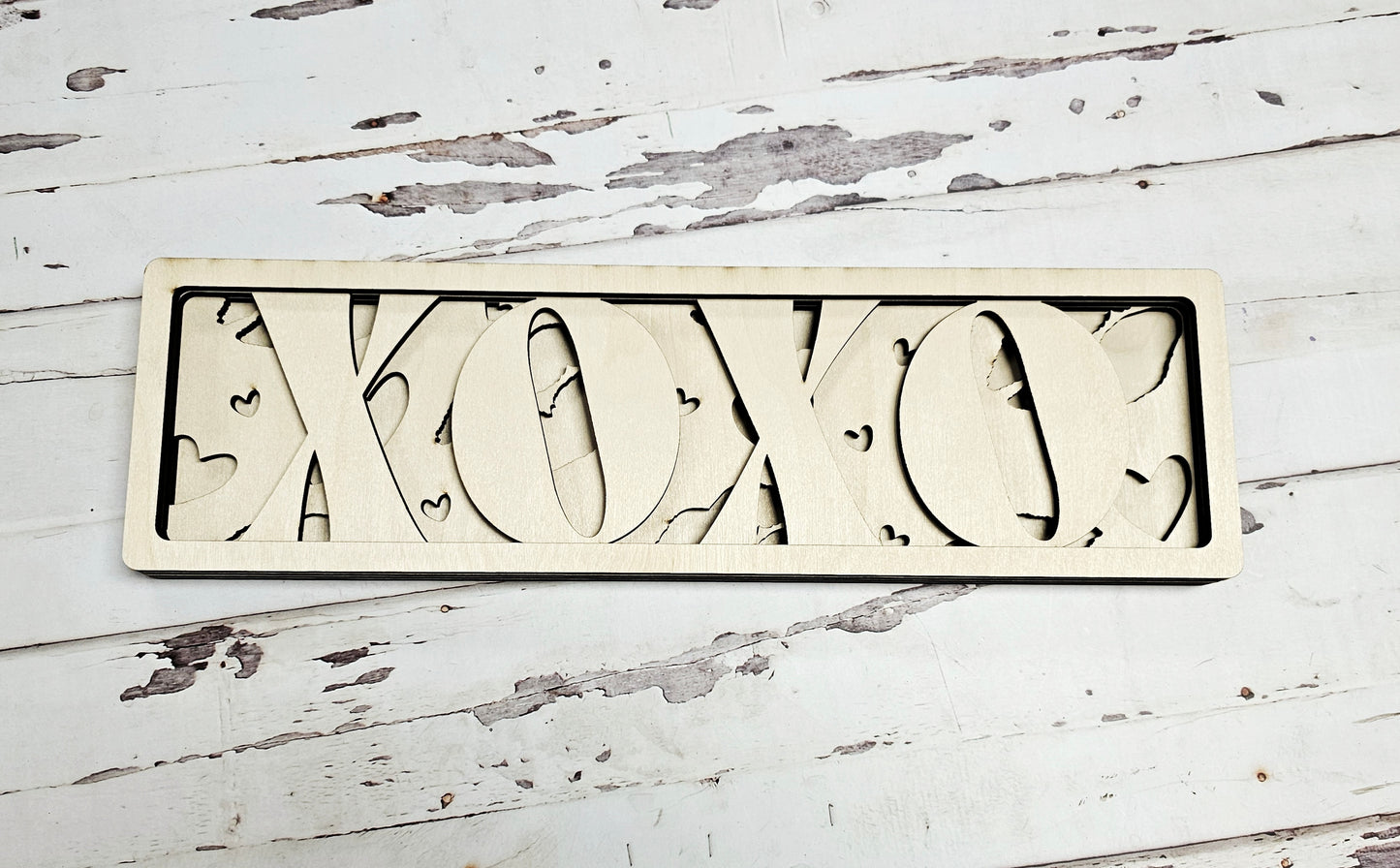 Kit de letreros para estanterías con capas gruesas XOXO