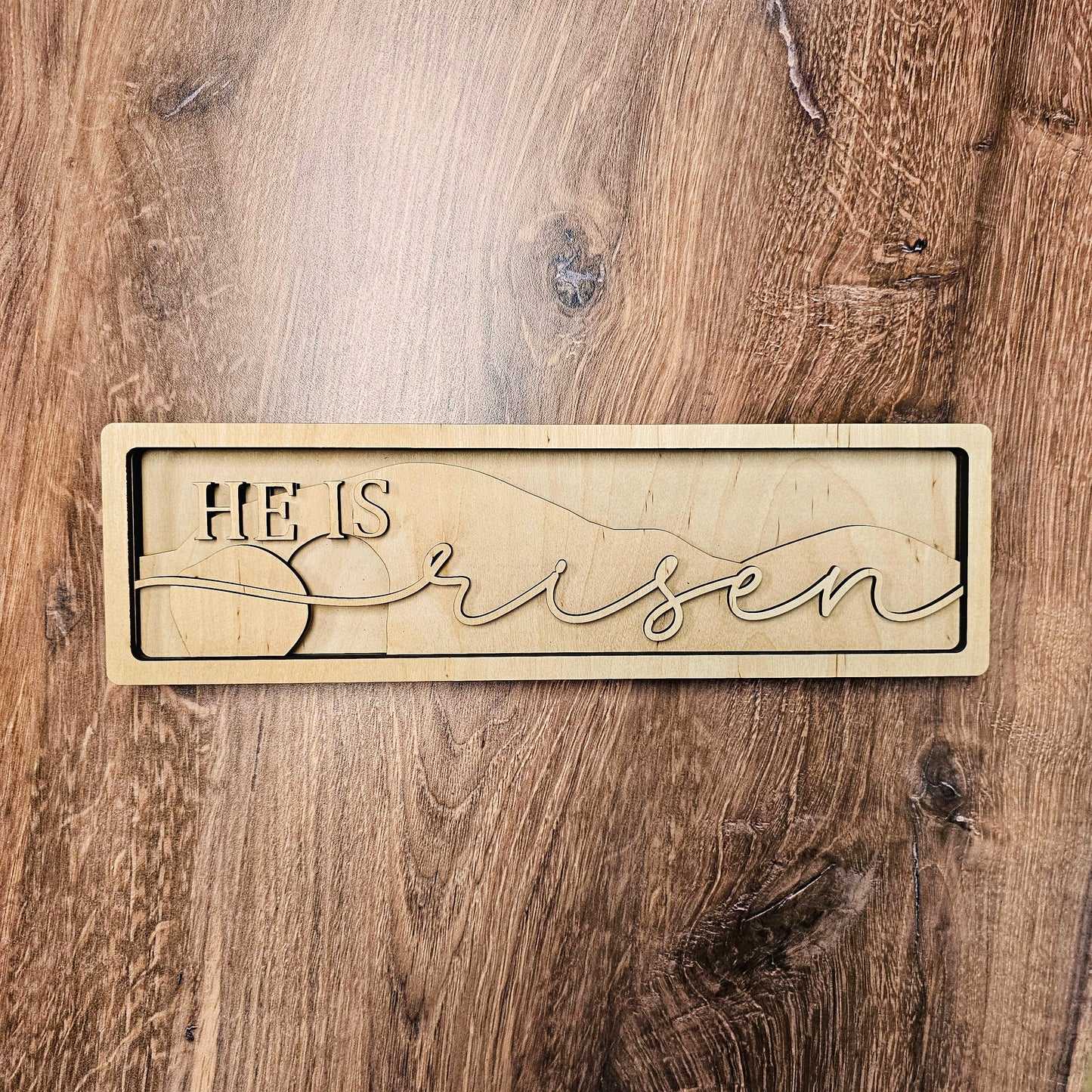 He is Risen Chunky Layered Shelf Sitter Sign Kit