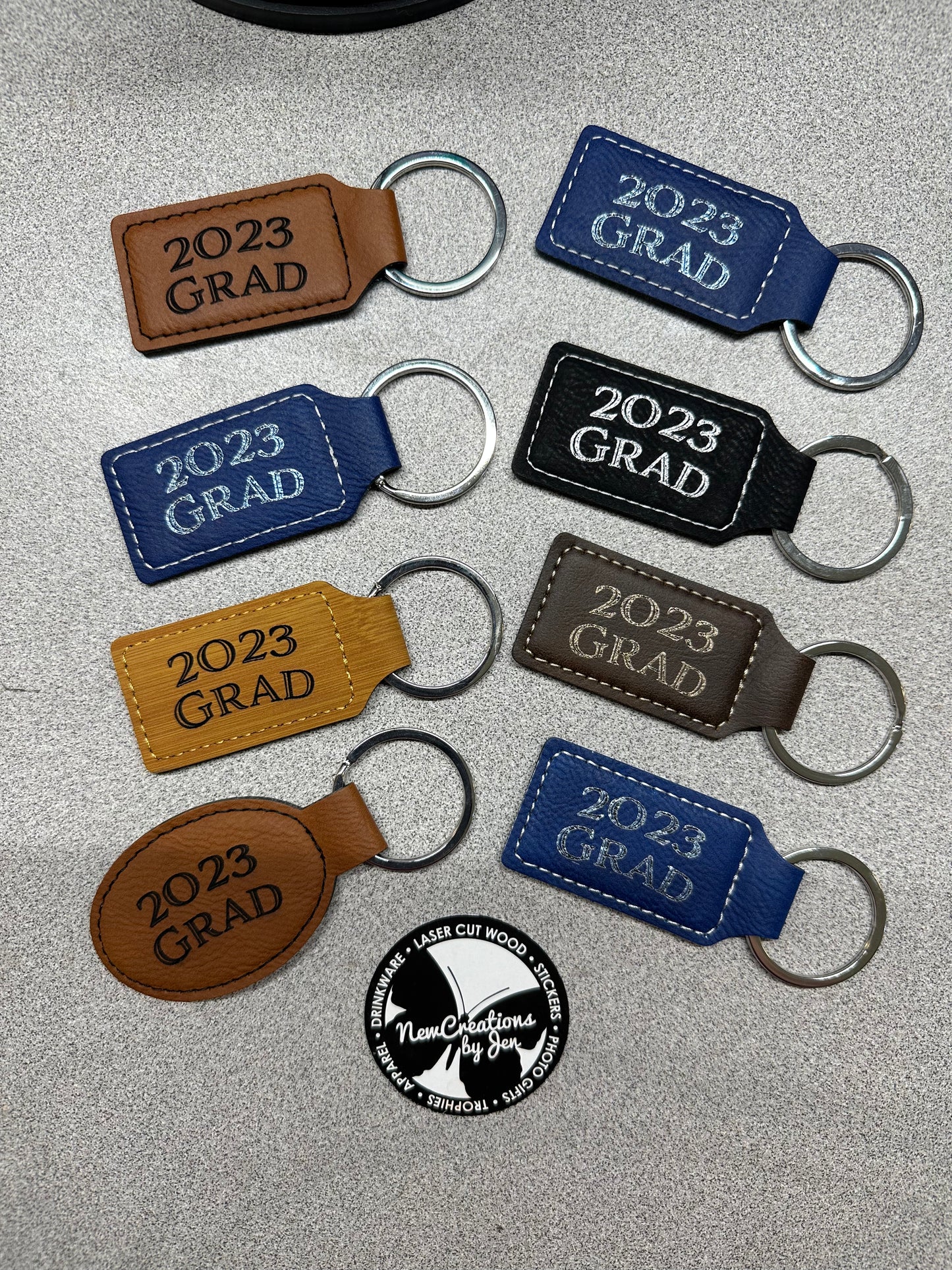 Personalized Leatherette Keychain