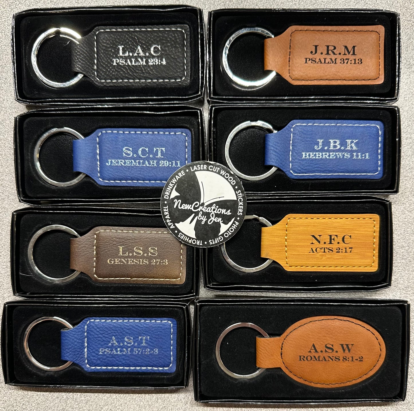 Personalized Leatherette Keychain