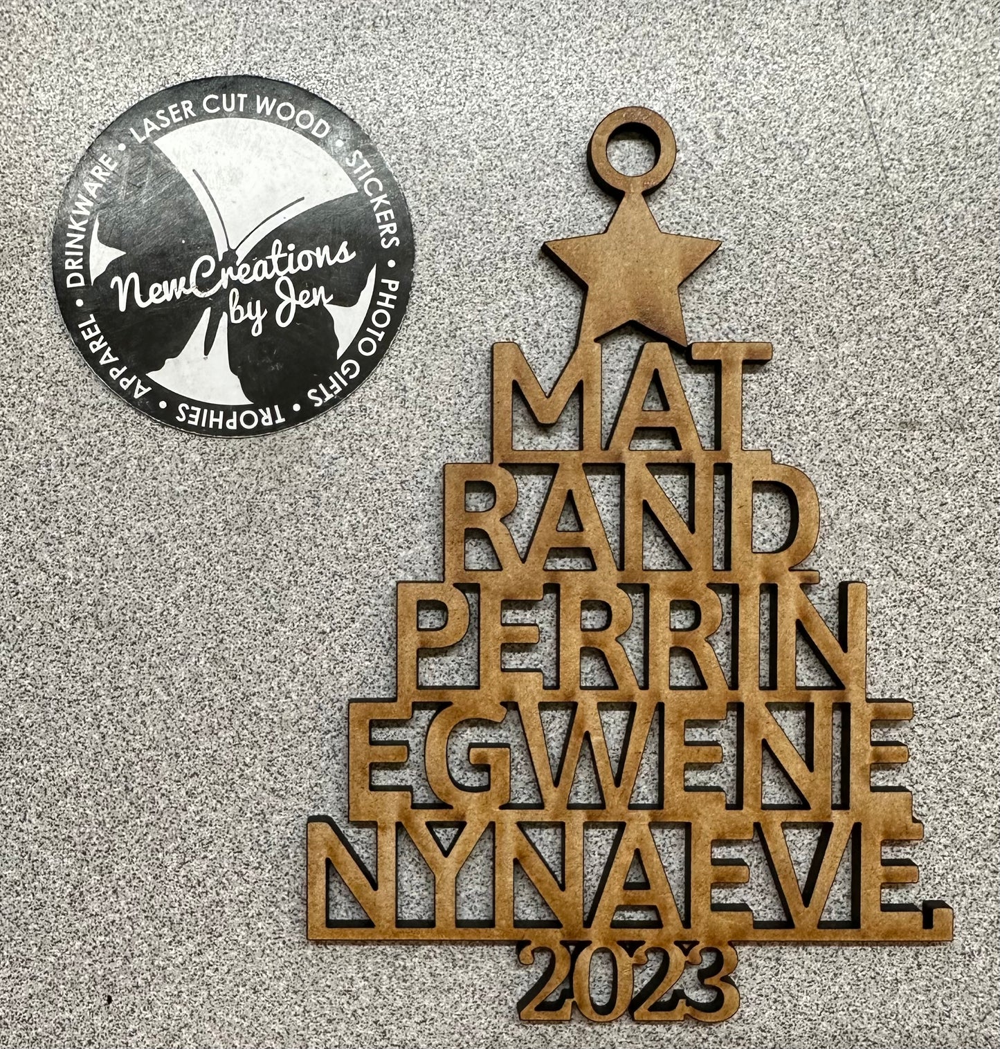 Family Name Christmas Tree Ornament