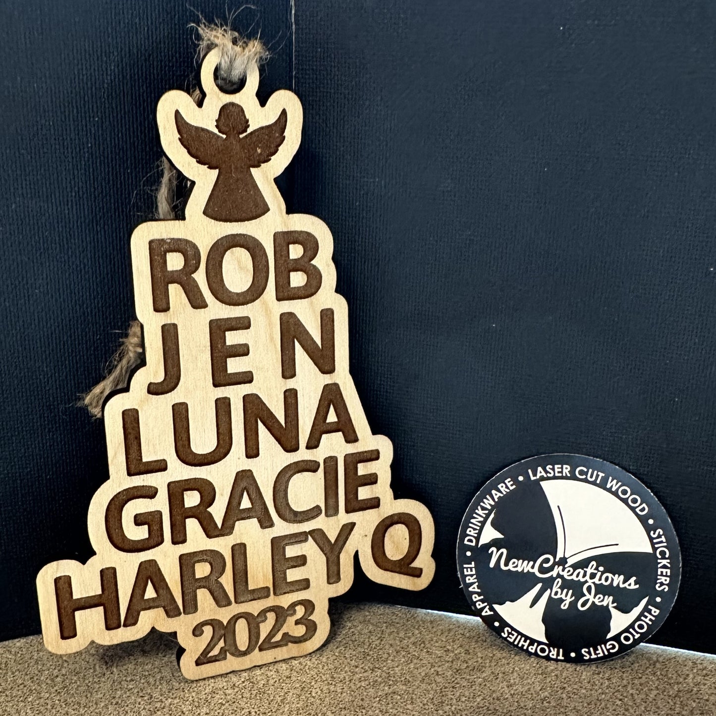 Family Name Christmas Tree Ornament