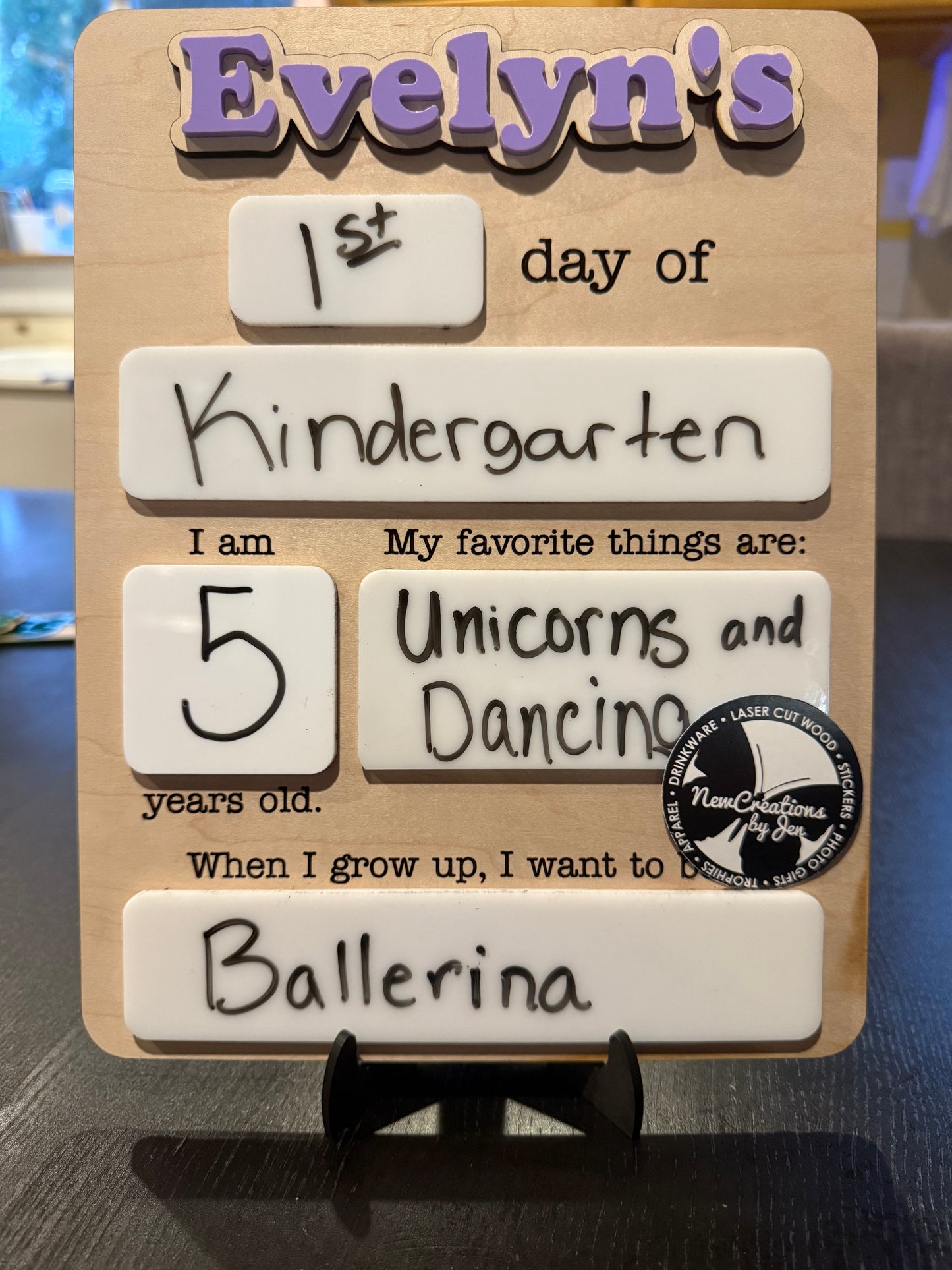 Personalized Reusable First, 100th & Last Day of School Board – Custom Name-Photo Prop Sign
