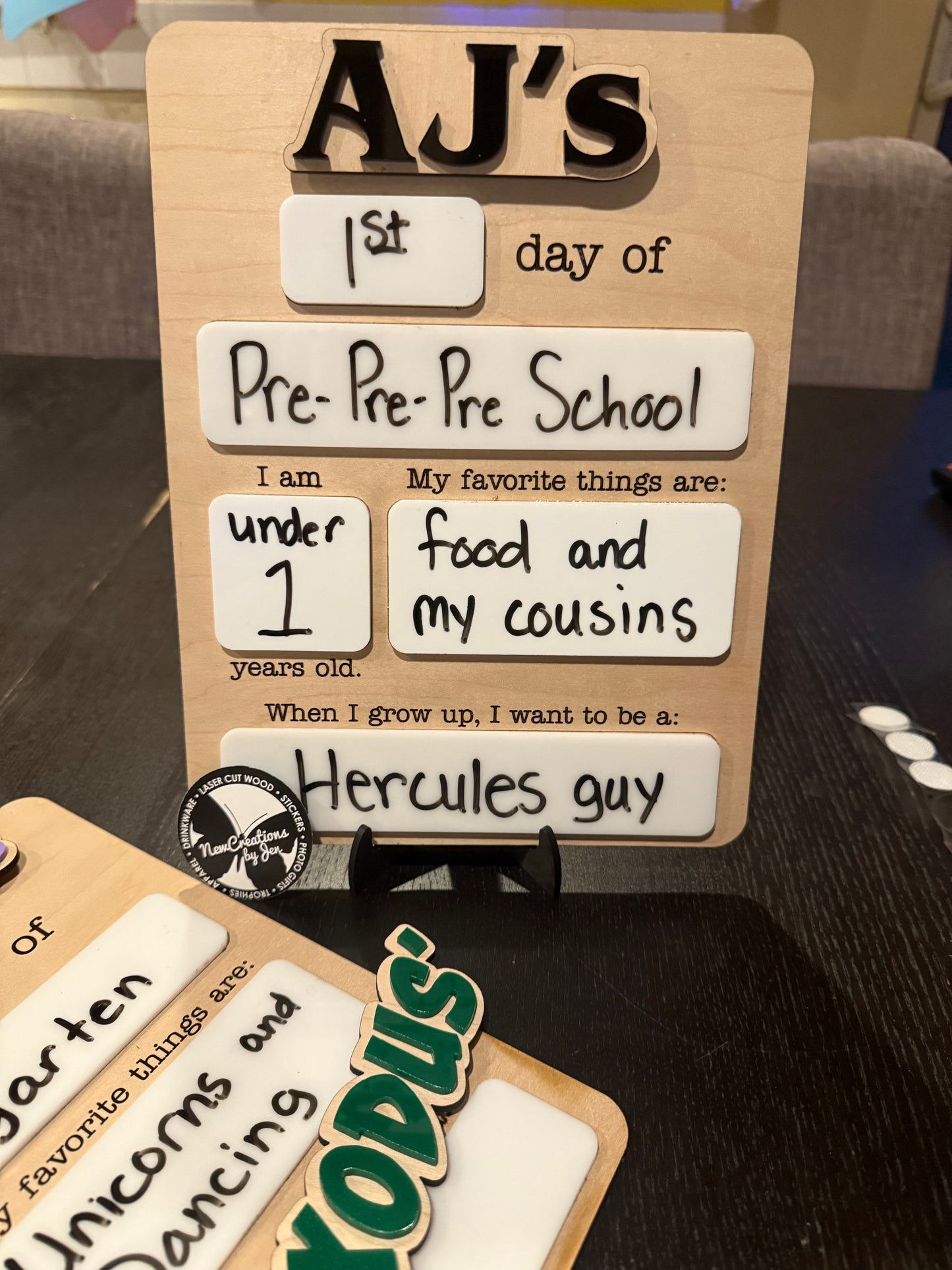 Personalized Reusable First, 100th & Last Day of School Board – Custom Name-Photo Prop Sign