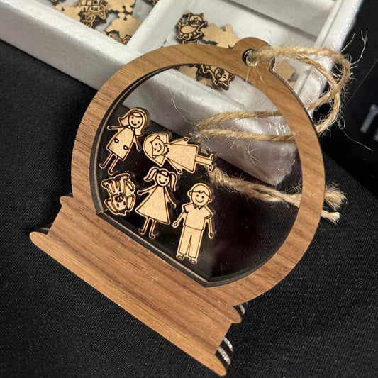 Adorno de bola de nieve Shaker: personalízalo con hasta 15 dijes