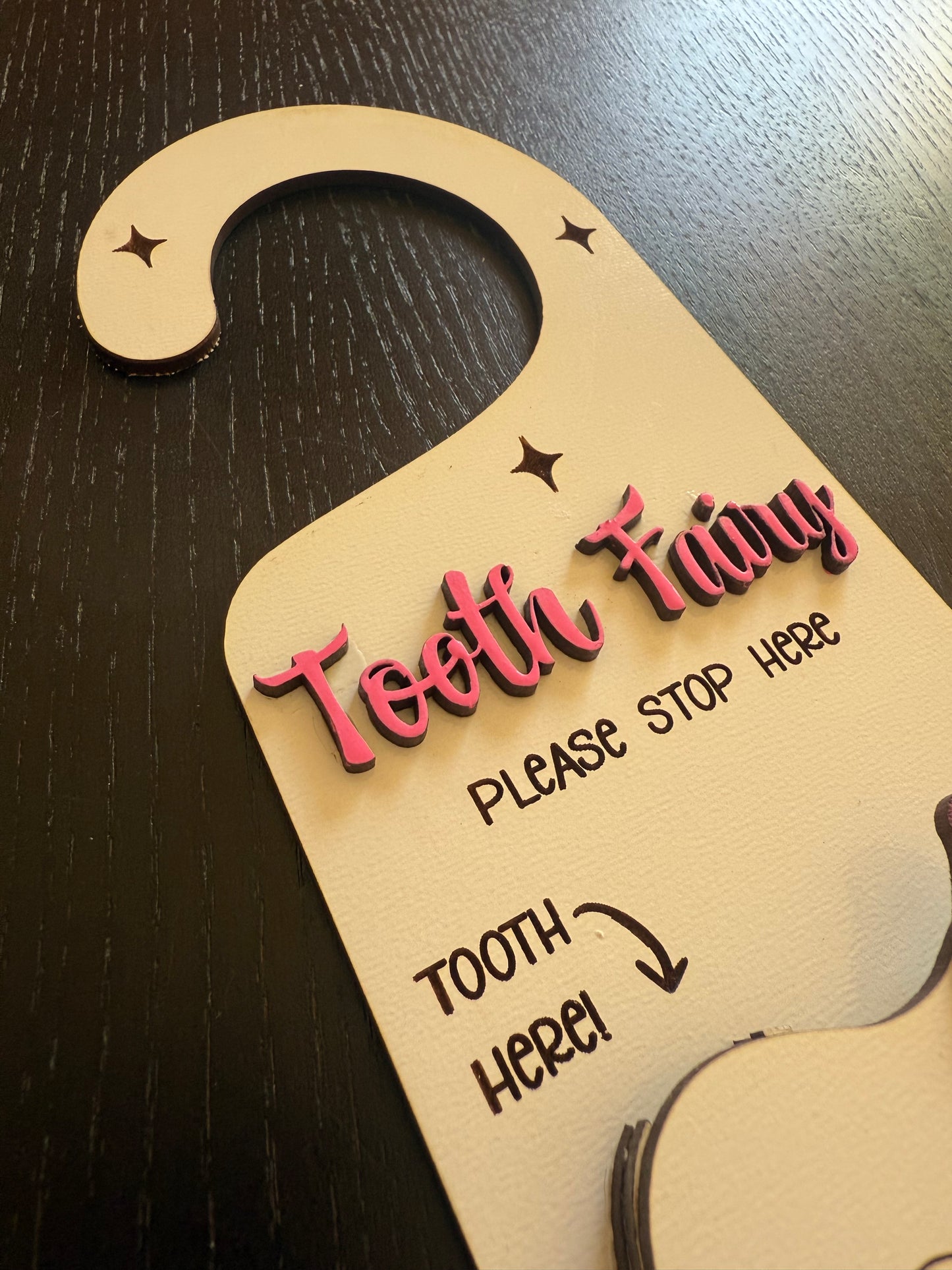 Personalized Tooth Fairy Door Hanger – Tooth & Money Holder