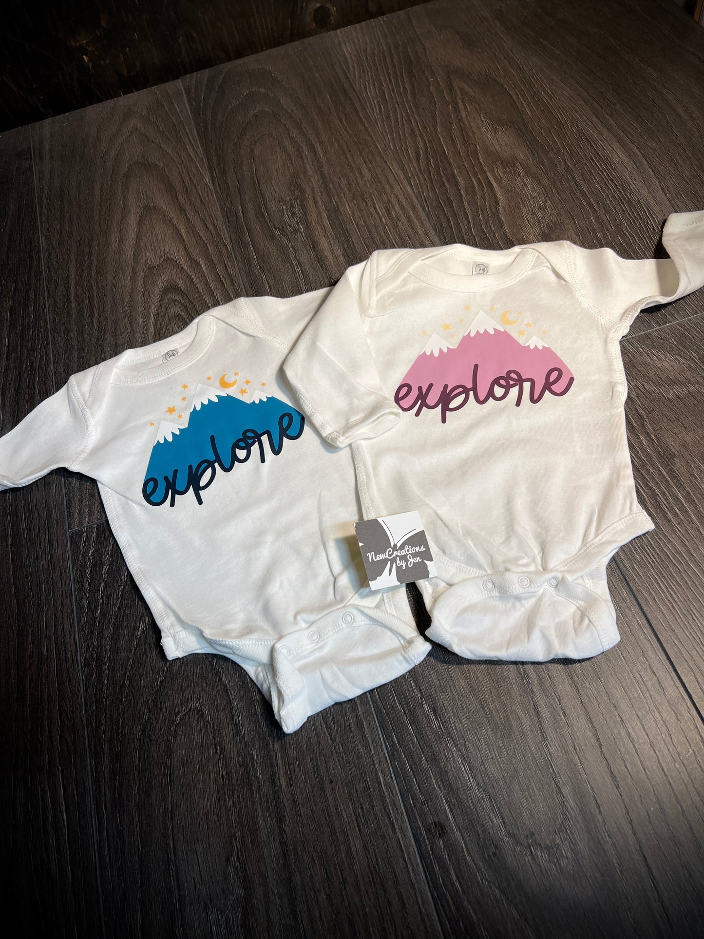 Explore Long Sleeve Onesie NB-24months