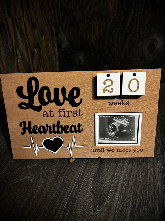 Love at First Heartbeat Baby Countdown
