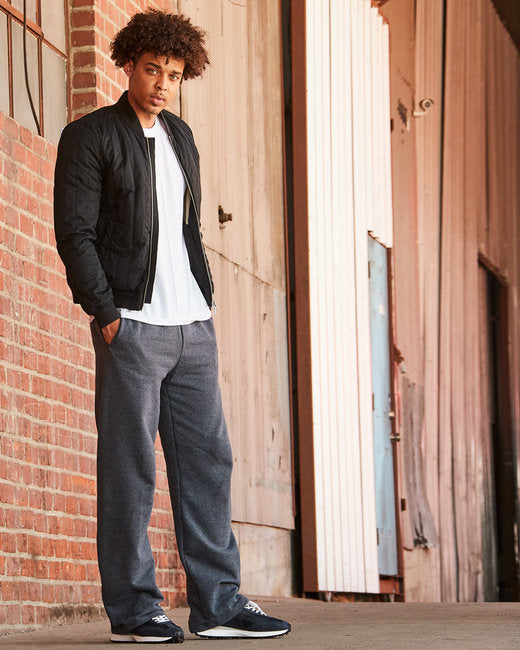 Jerzees - Pantalón deportivo de polar con parte inferior abierta NuBlend para adultos