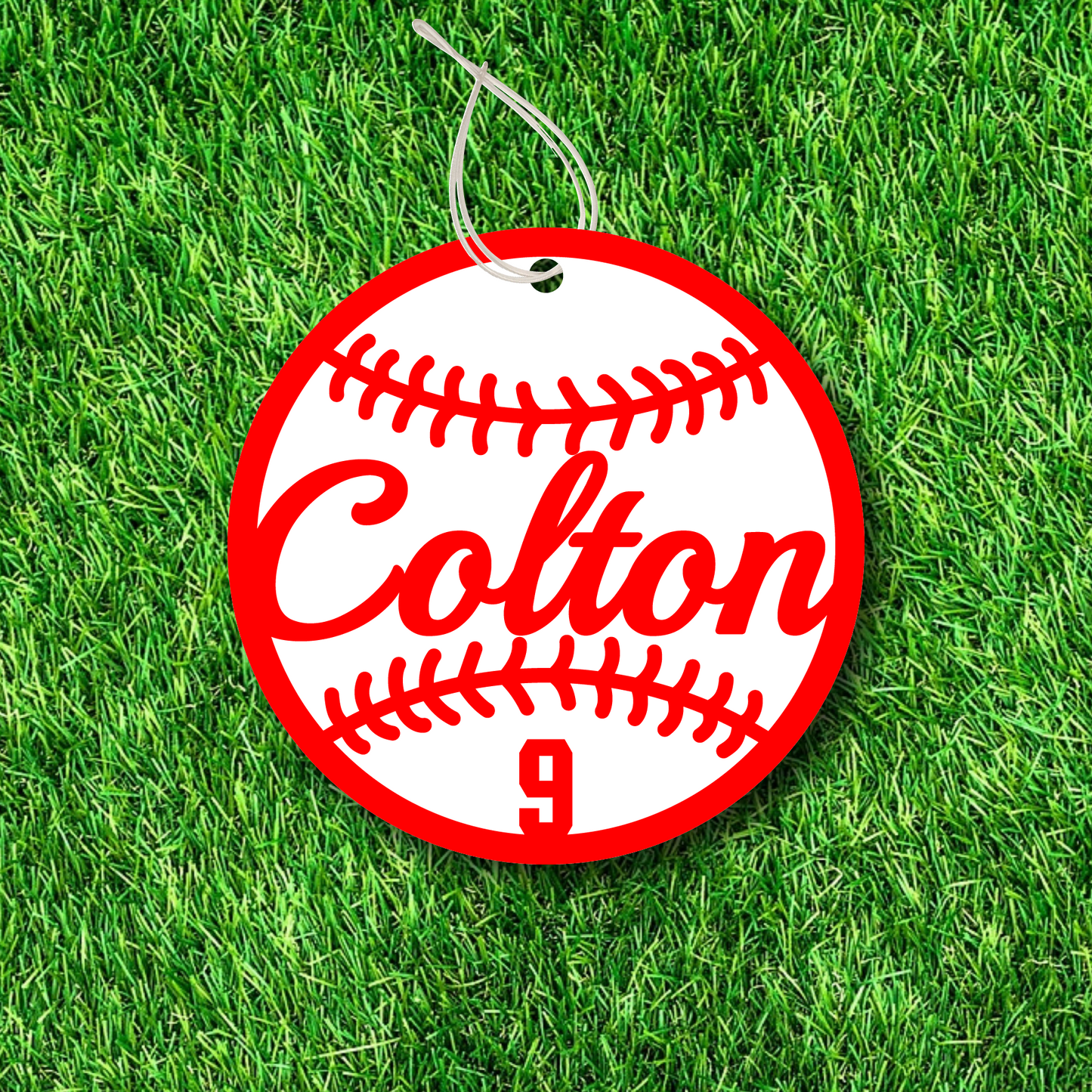 Personalized Baseball Bag Tags - Two layers