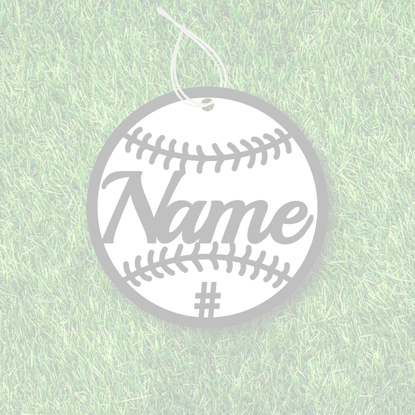 Personalized Baseball Bag Tags - Two layers