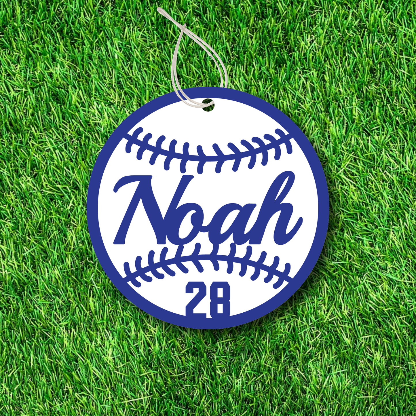 Personalized Baseball Bag Tags - Two layers