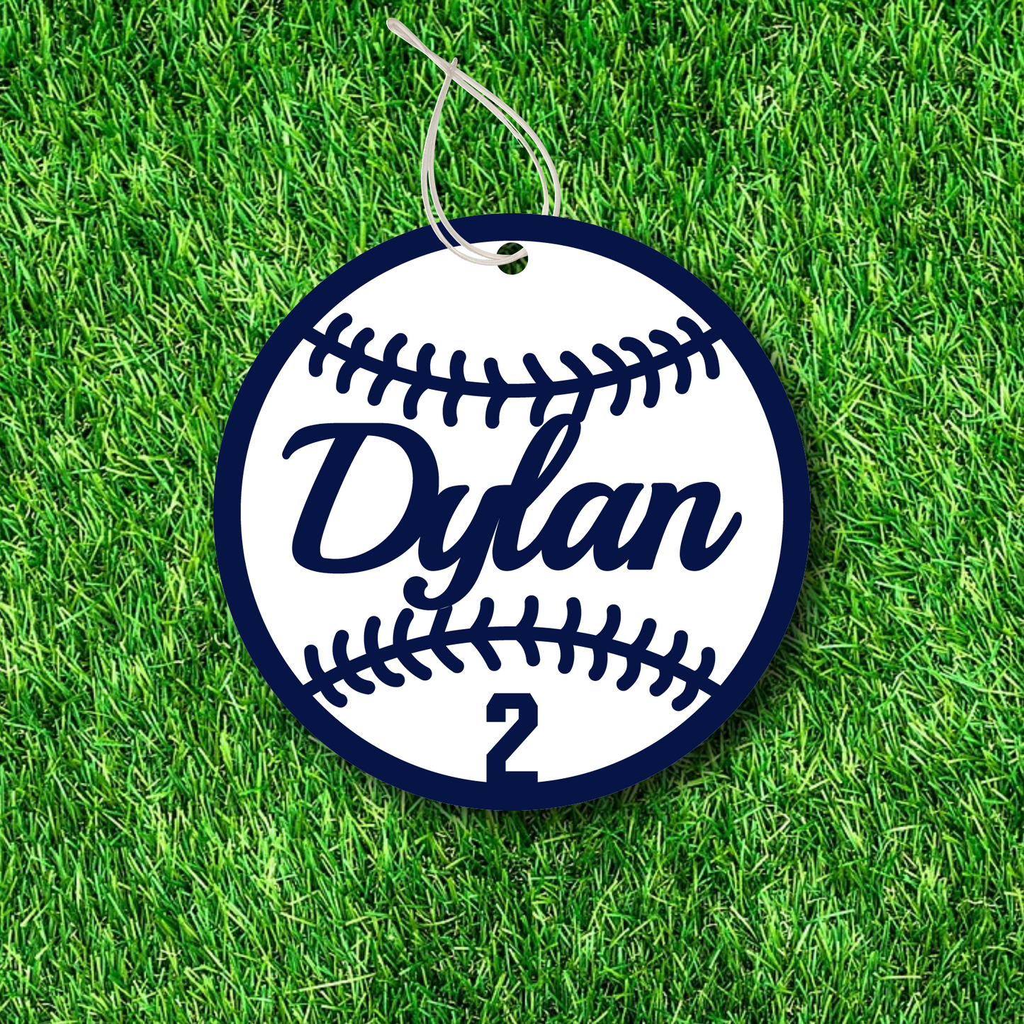 Personalized Baseball Bag Tags - Two layers