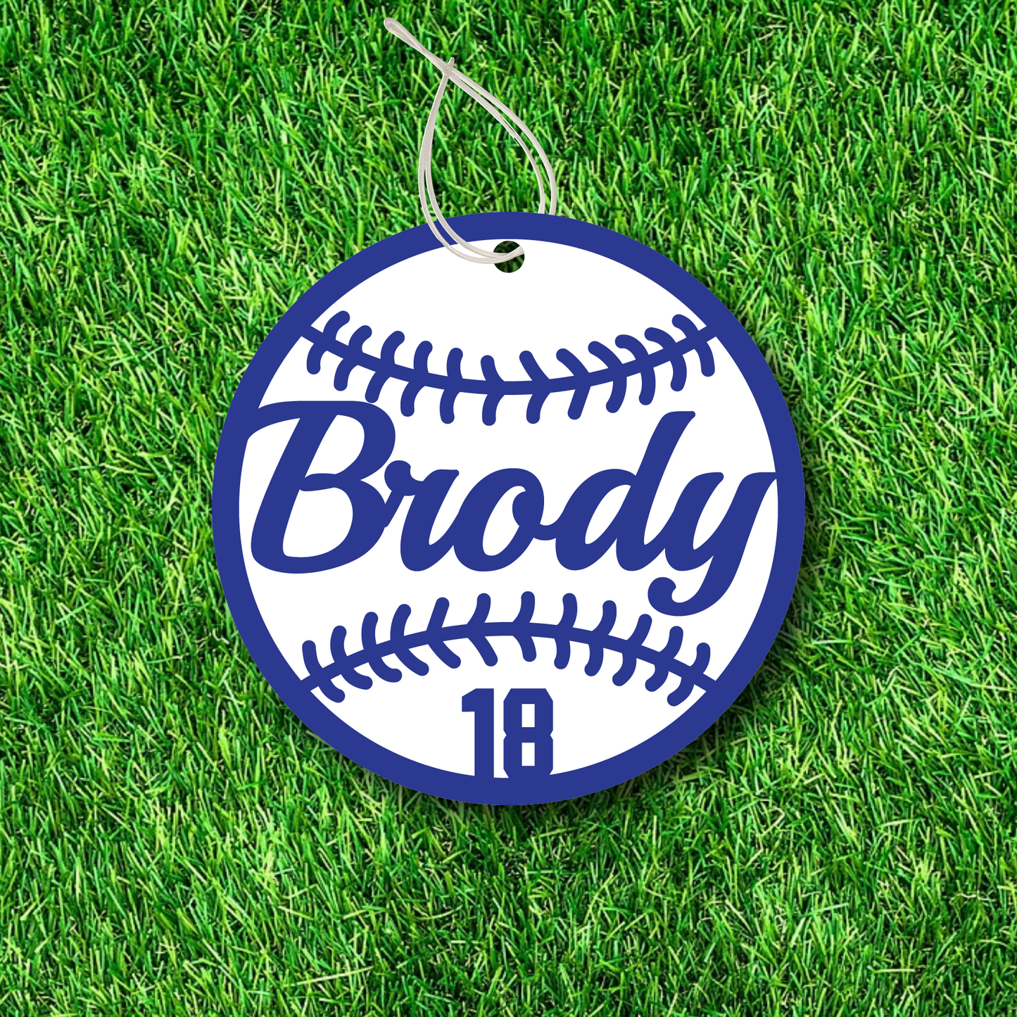 Personalized Baseball Bag Tags - Two layers