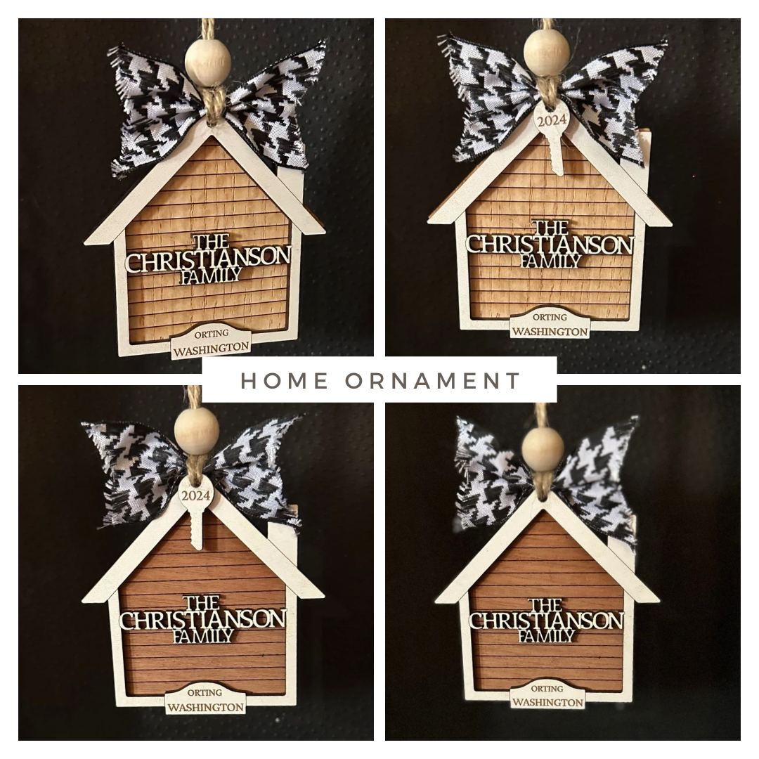 Family Home Ornament with key