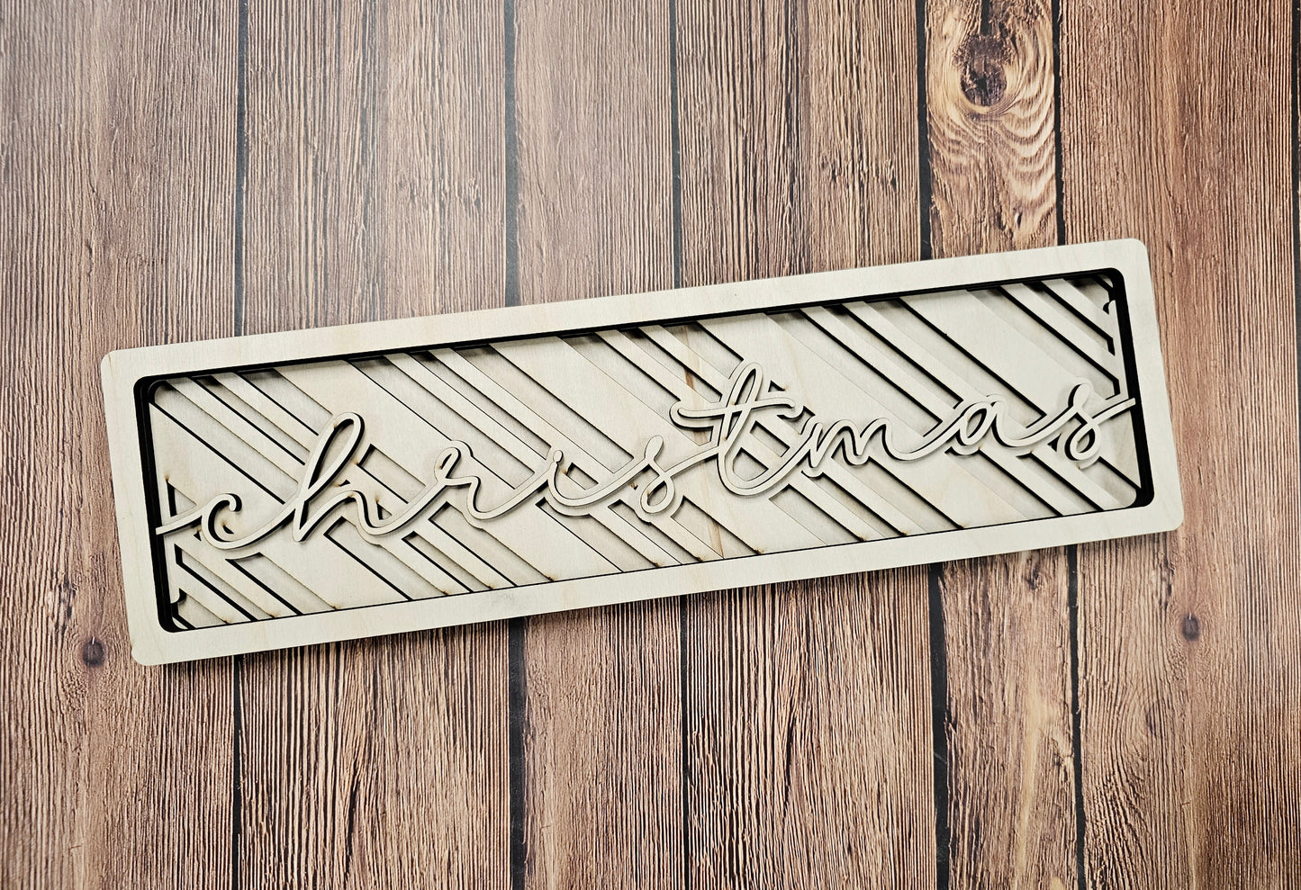 Candy Cane Christmas Chunky Layered Shelf Sitter Sign Kit