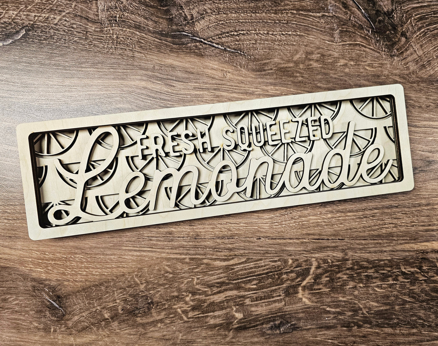 Kit de letreros para estantes con capas gruesas de limonada recién exprimida