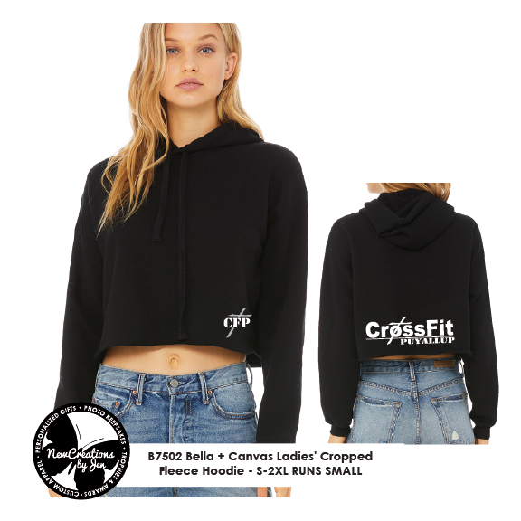 CrossFit BellaCanvas Ladies' Cropped Fleece Hoodie