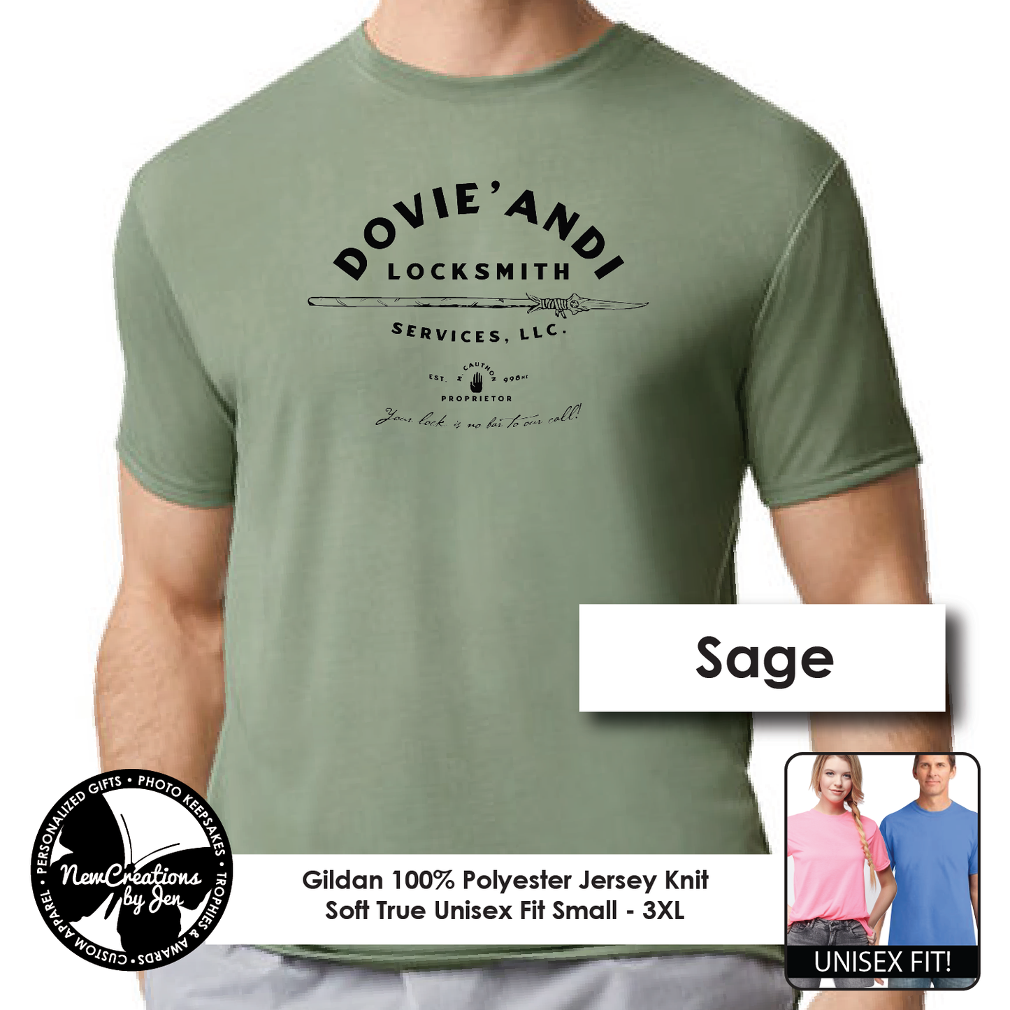 Dovie' Andi Locksmith Services LLC - Wheel of Time Souvenir Lightweight Tees