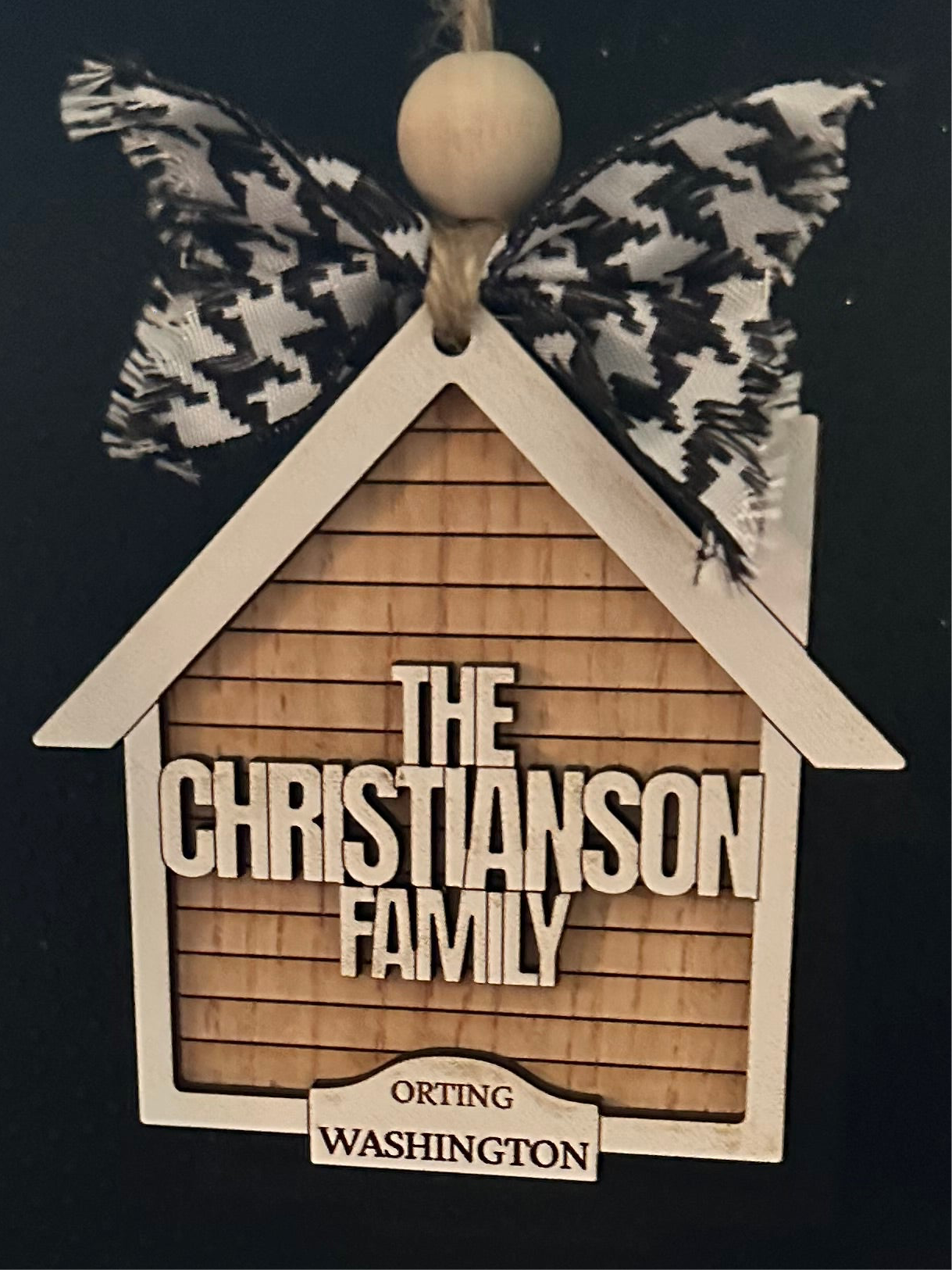 Family Home Ornament with key