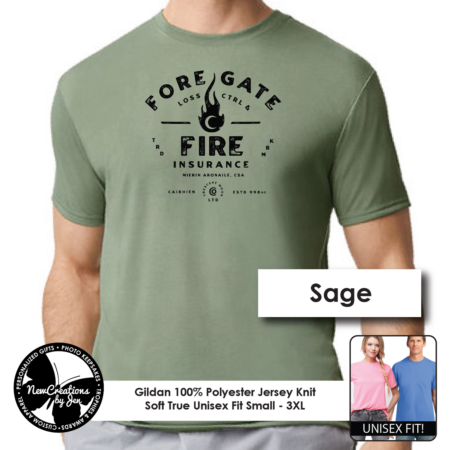 Foregate Fire Insurance  - Wheel of Time inspired Souvenir Lightweight Tees