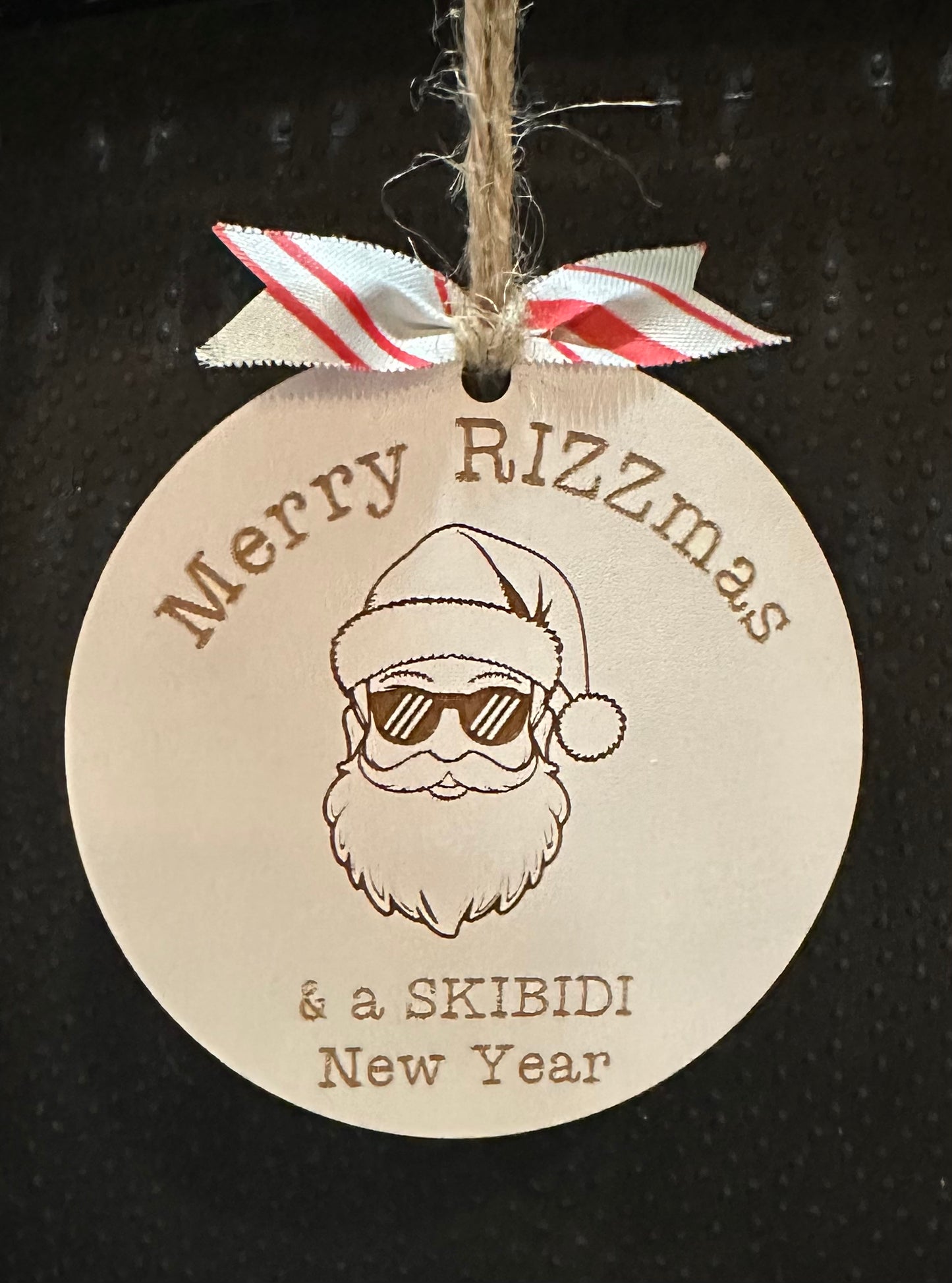 Merry Rizzmas Santa Ornament
