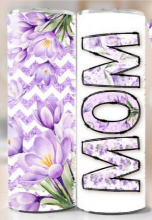 MOM Floral 20oz Skinny Tumbler