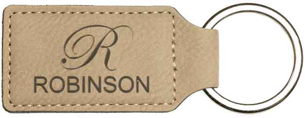 Personalized Leatherette Keychain