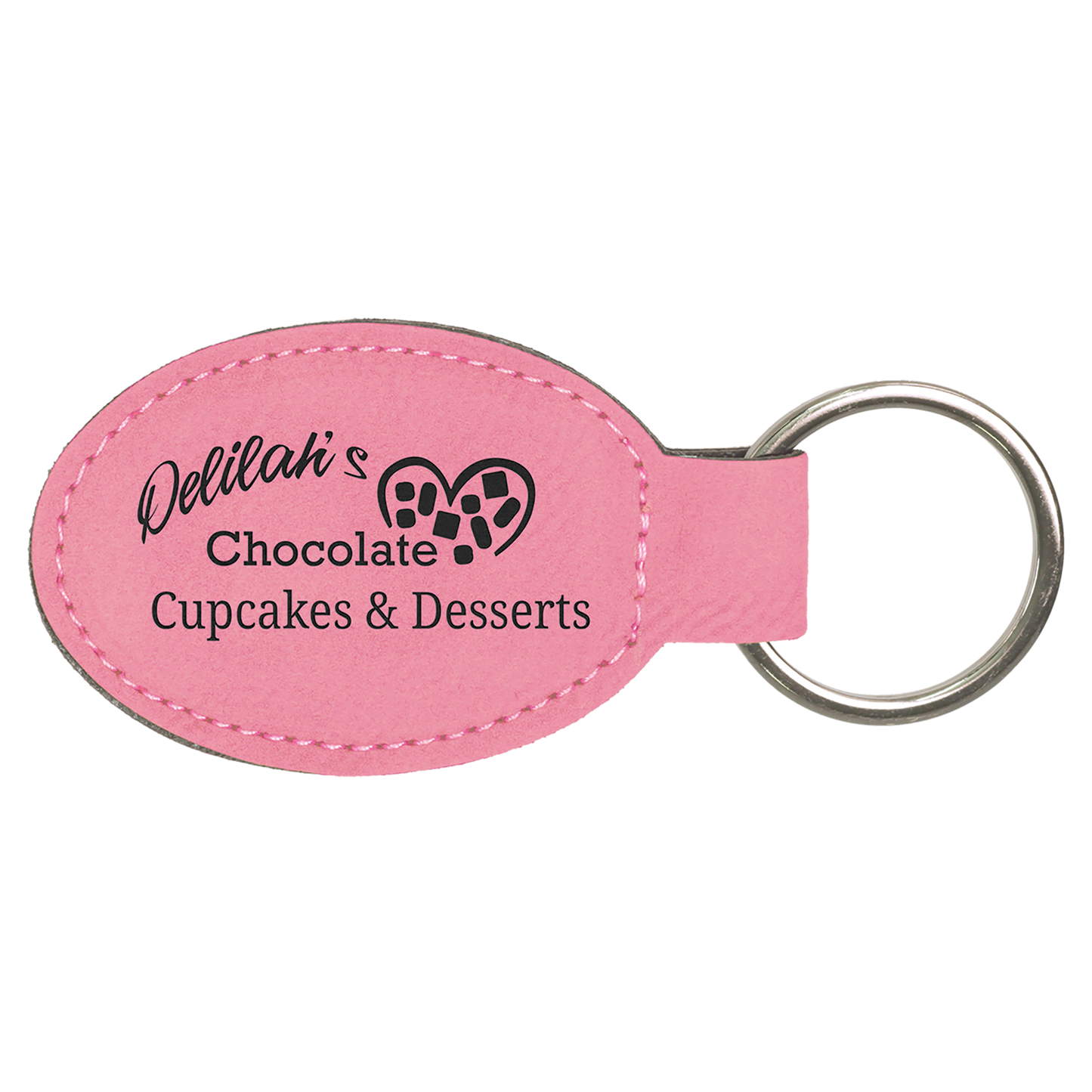 Personalized Leatherette Keychain