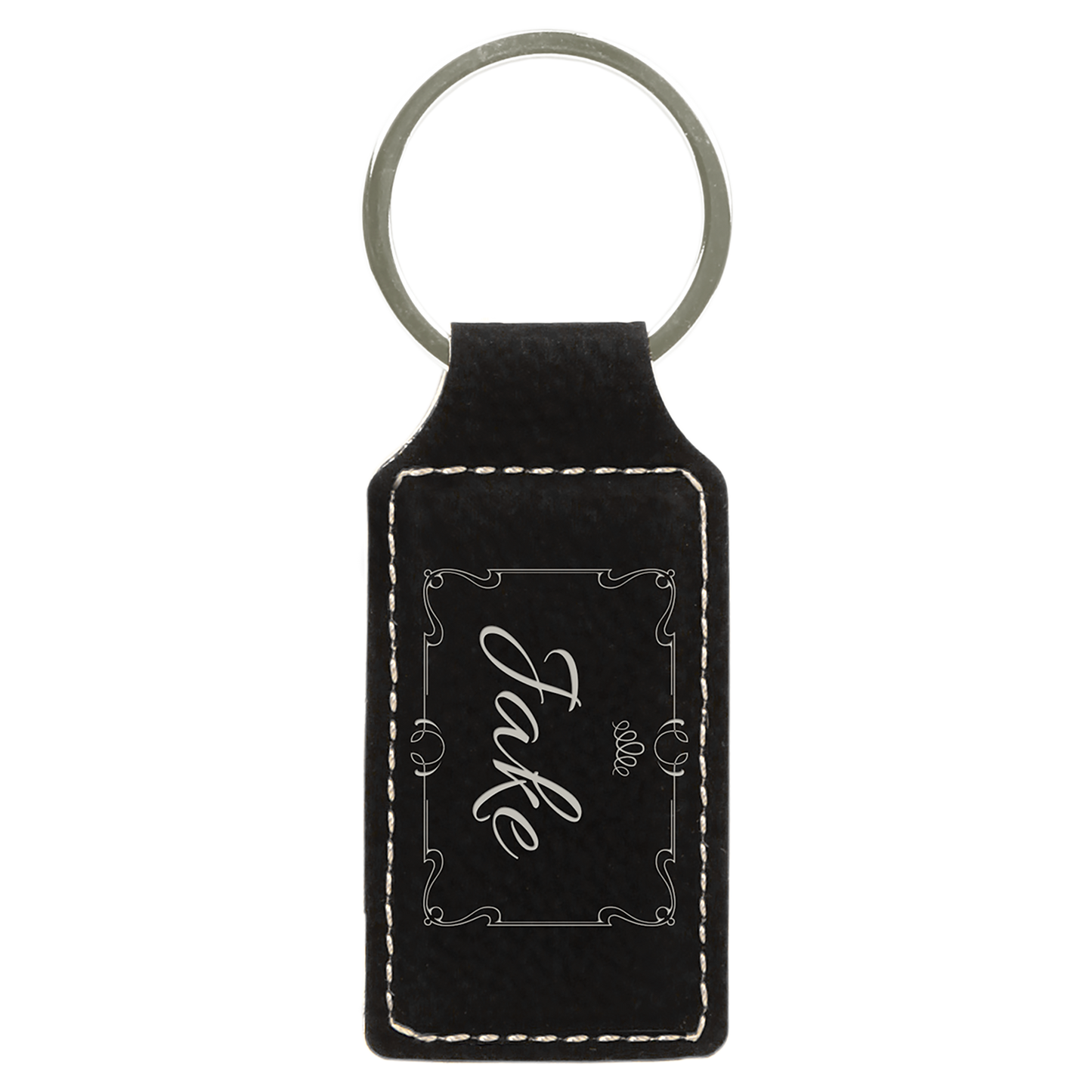 Personalized Leatherette Keychain