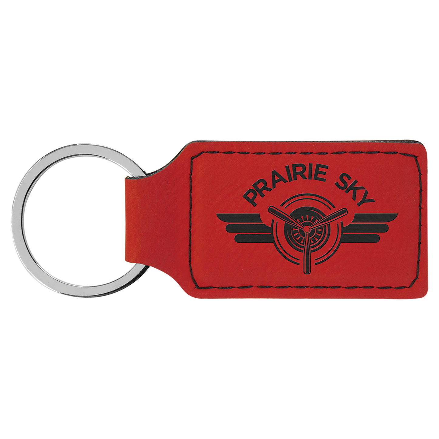 Personalized Leatherette Keychain