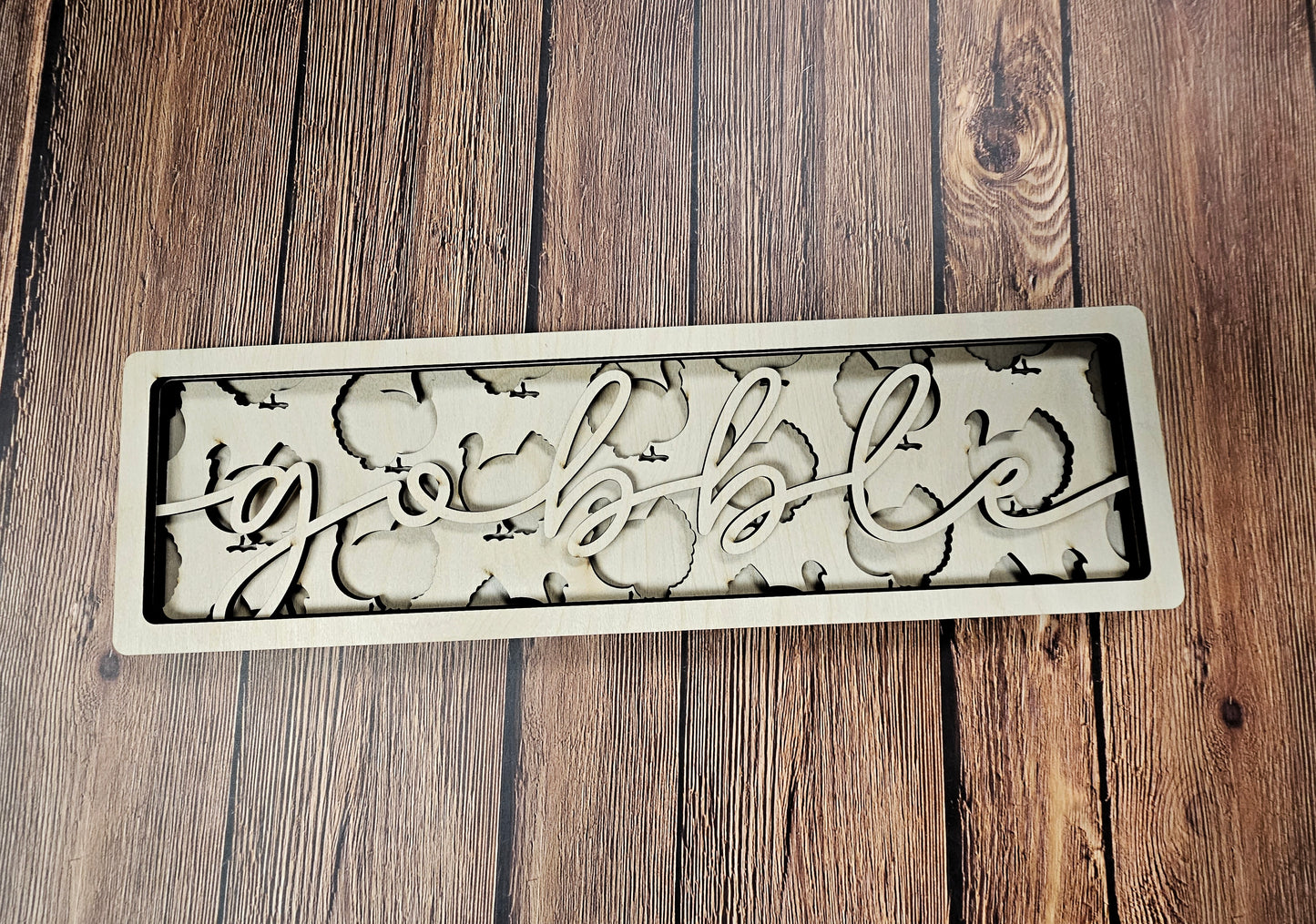 Gobble Chunky Layered Shelf Sitter Sign Kit - Ready to Paint