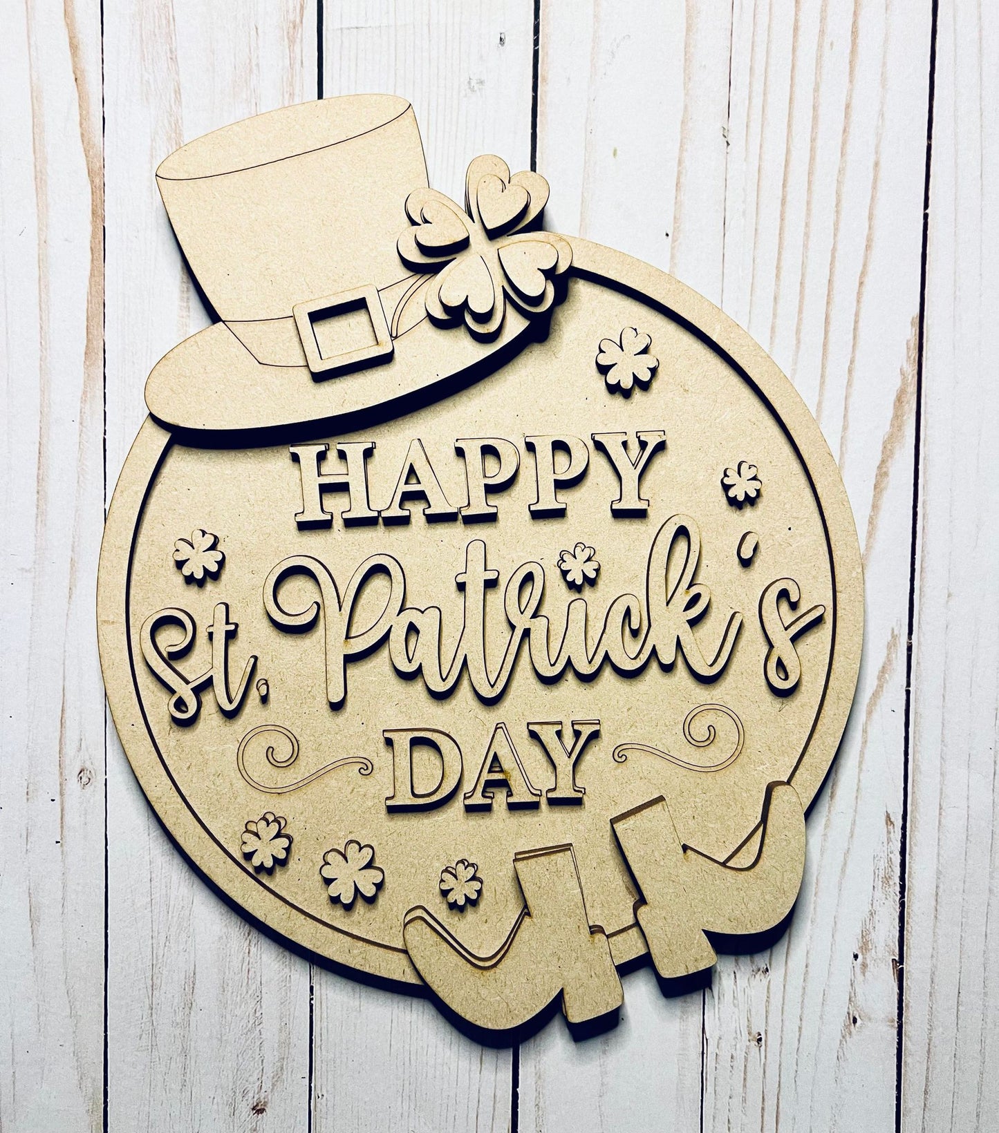 Happy St. Patrick's Day Sign Kit - Ready to Paint