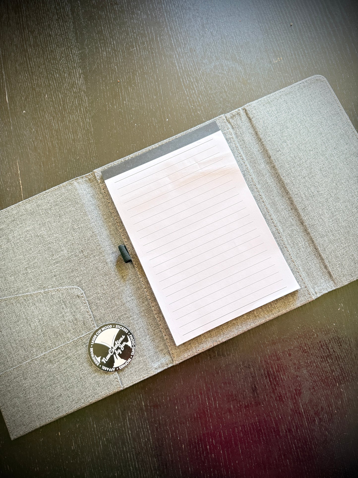 7" x 9" Subli-Tru Portfolio Fold Over Flap Front Cover with Note Pad