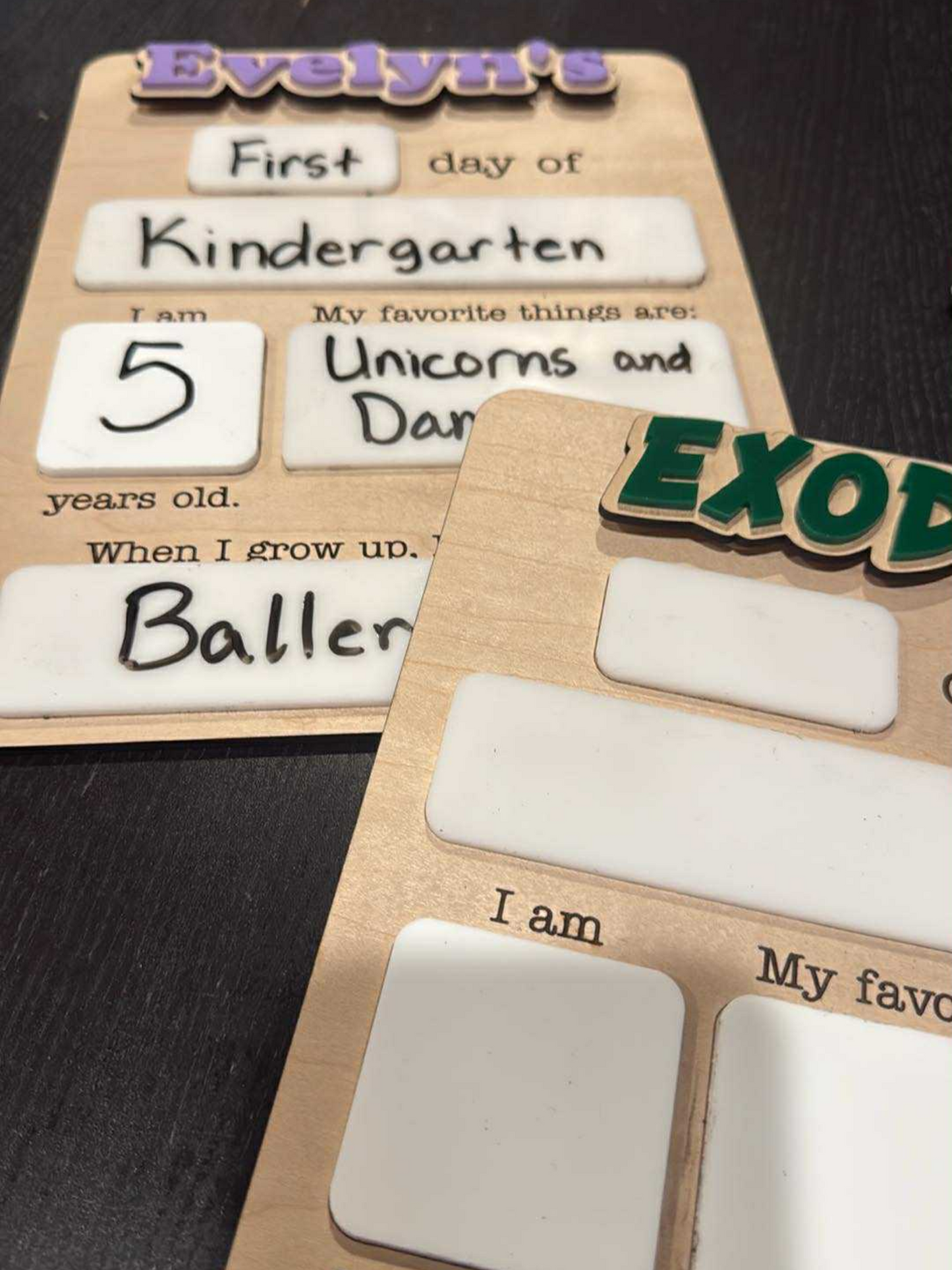 Personalized Reusable First, 100th & Last Day of School Board – Custom Name-Photo Prop Sign
