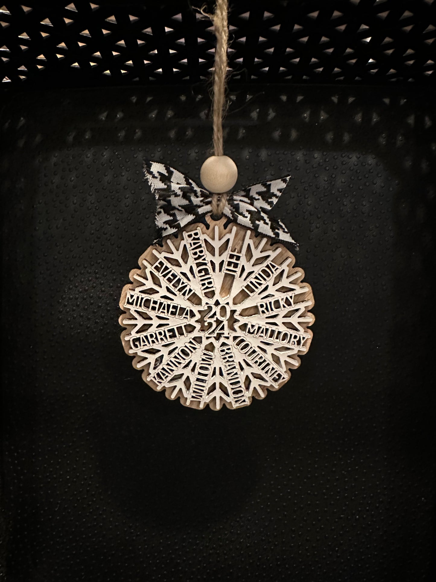 Family Name Snowflake Ornament (up to 12 names)