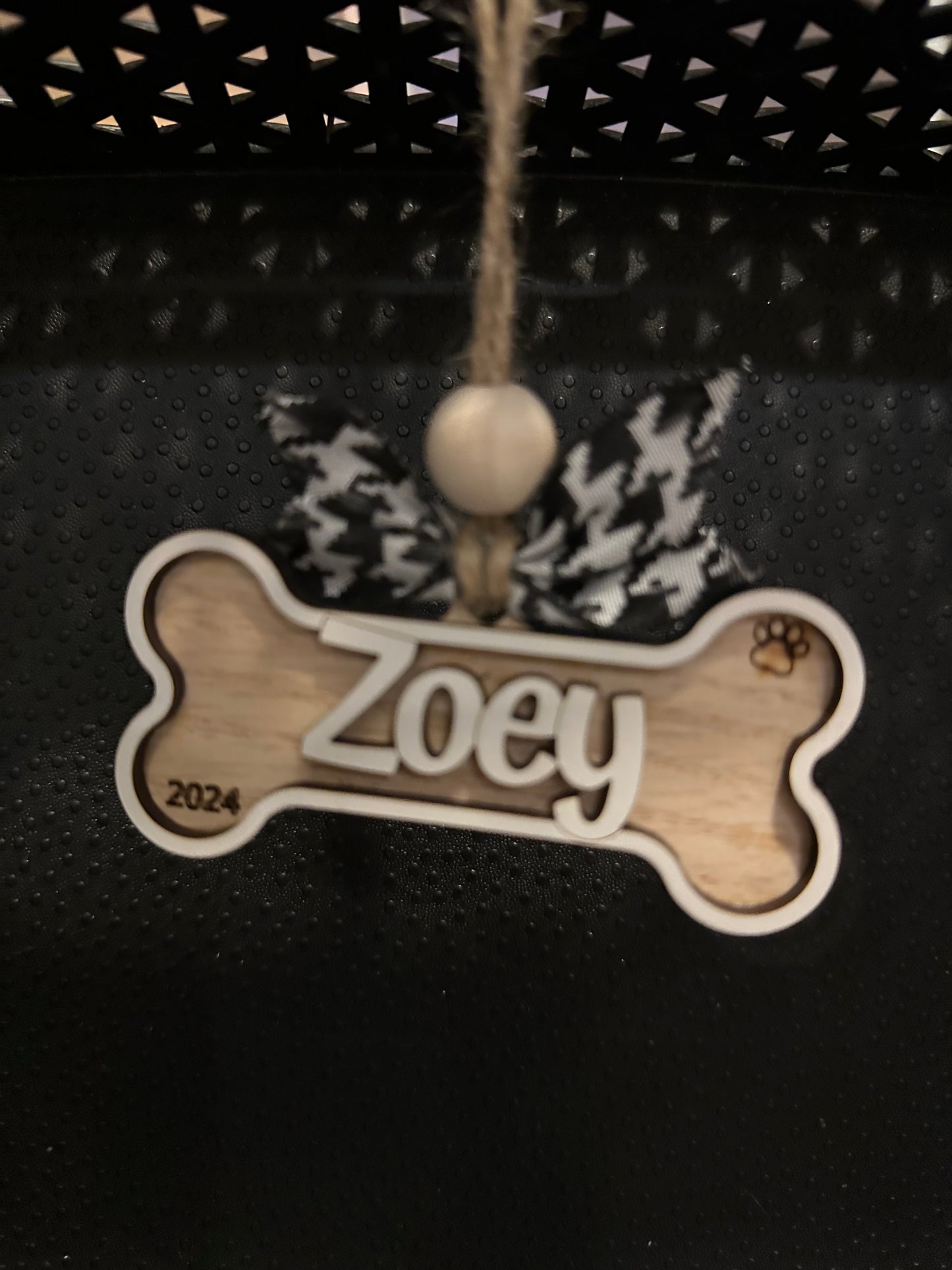 Adorno con nombre de hueso de perro para tus cachorros favoritos