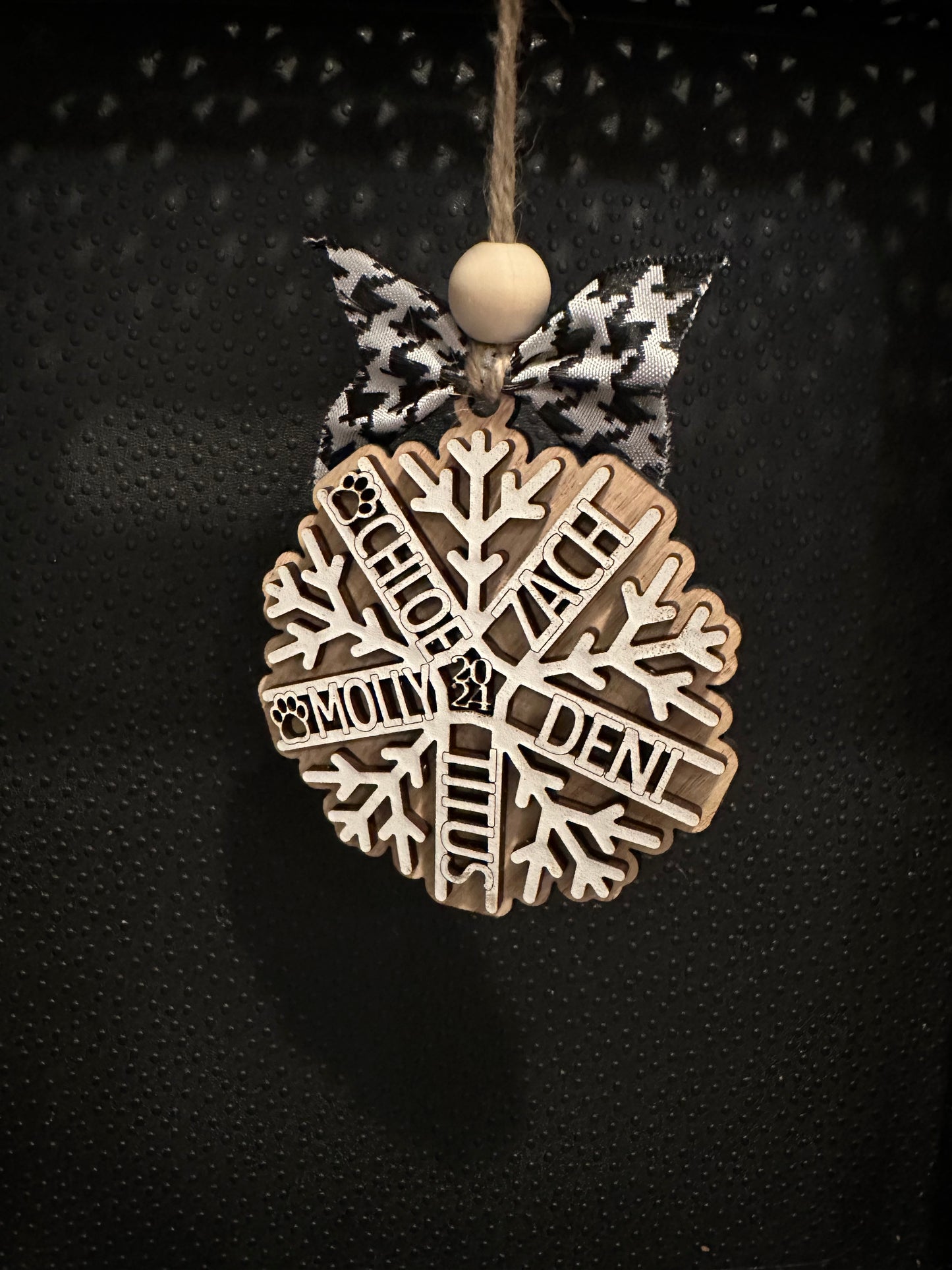 Family Name Snowflake Ornament (up to 12 names)