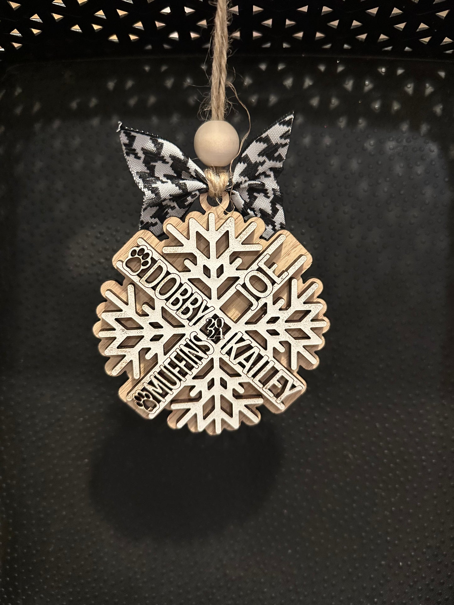 Family Name Snowflake Ornament (up to 12 names)