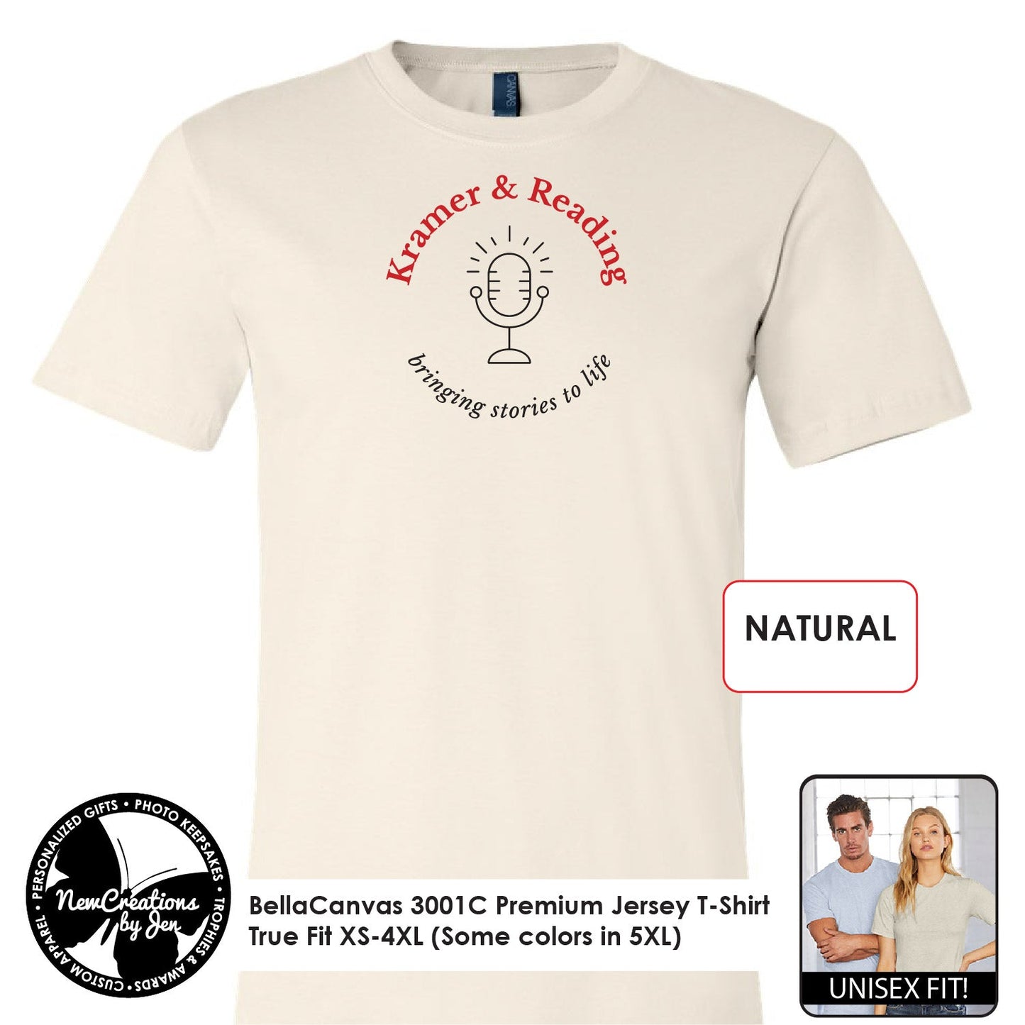 Camiseta unisex premium K&R 3001C