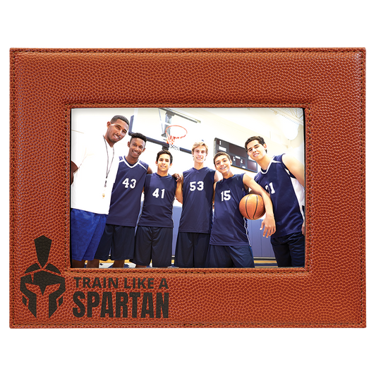 Basketball Leatherette Engraved Photo Frame – Personalized Sports Frame