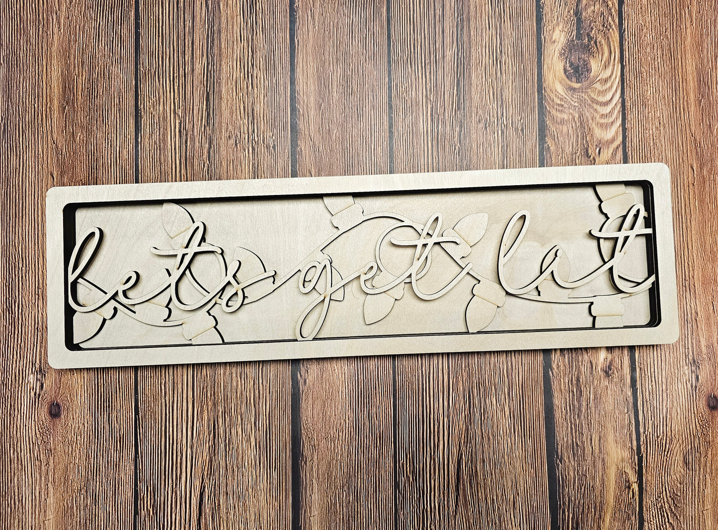 Let's Get Lit Chunky Layered Shelf Sitter Sign Kit