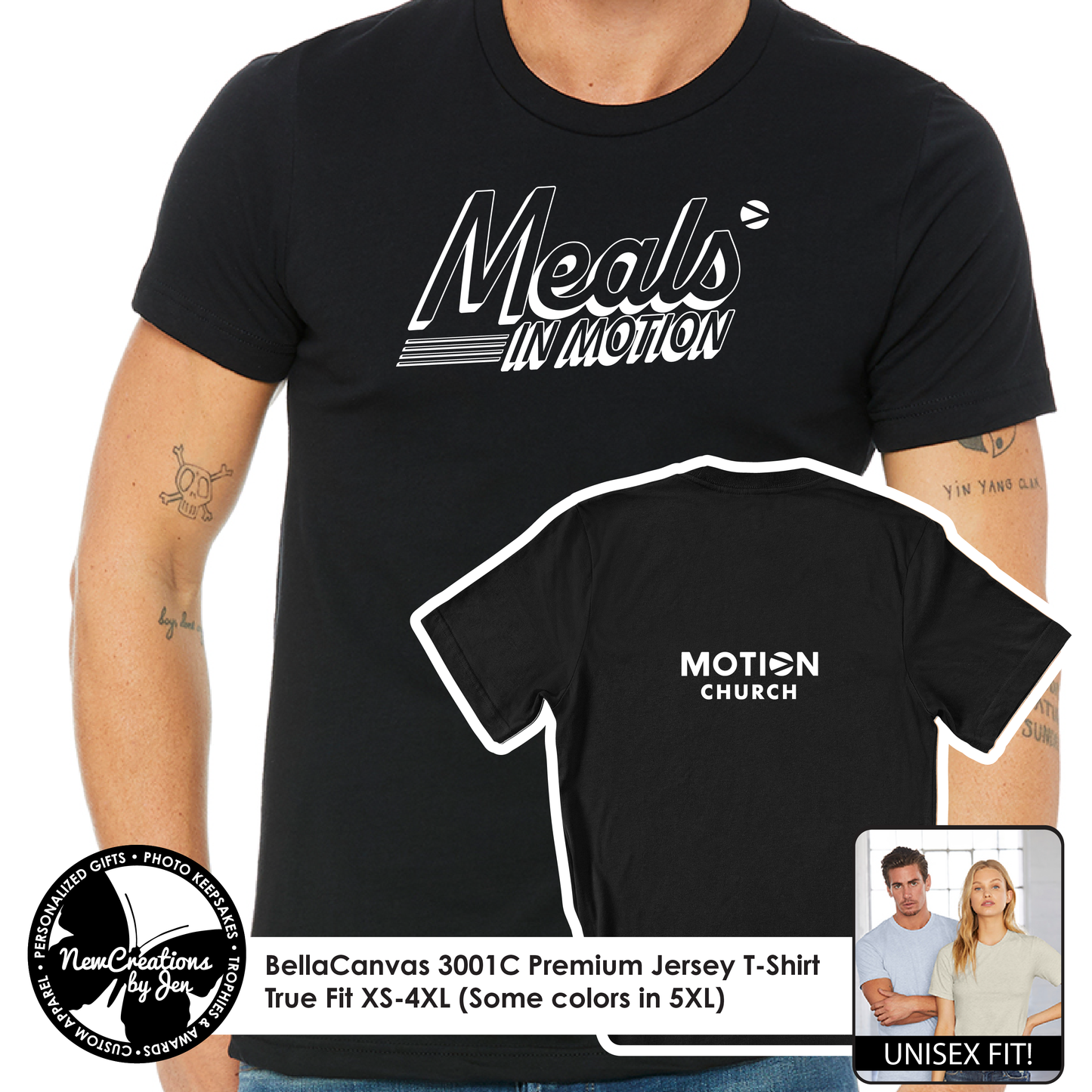 Camiseta premium BellaCanvas de Meals in Motion