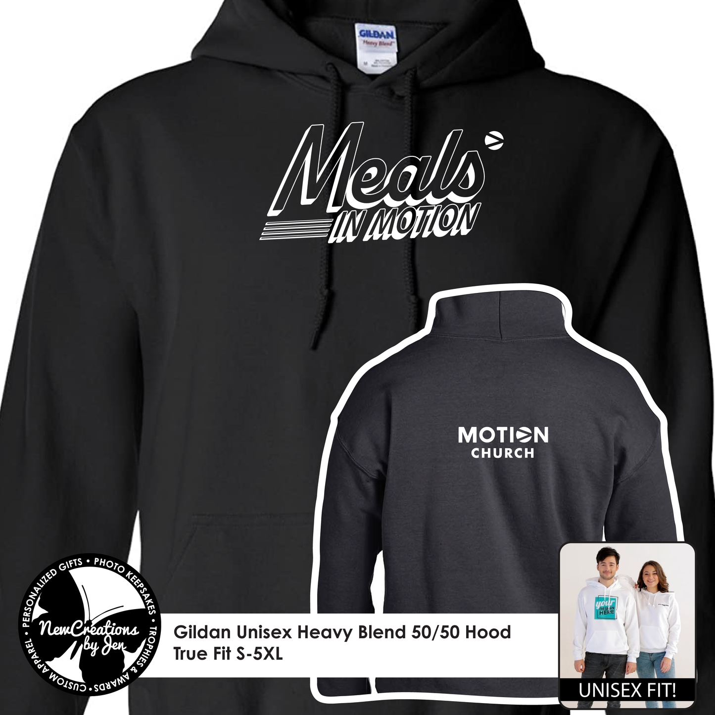 Sudadera con capucha Meals in Motion G185