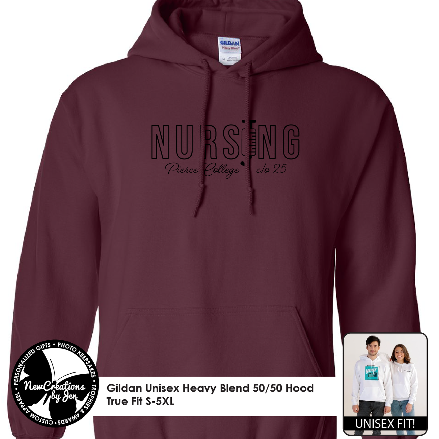 Sudadera con capucha de enfermería de Pierce College