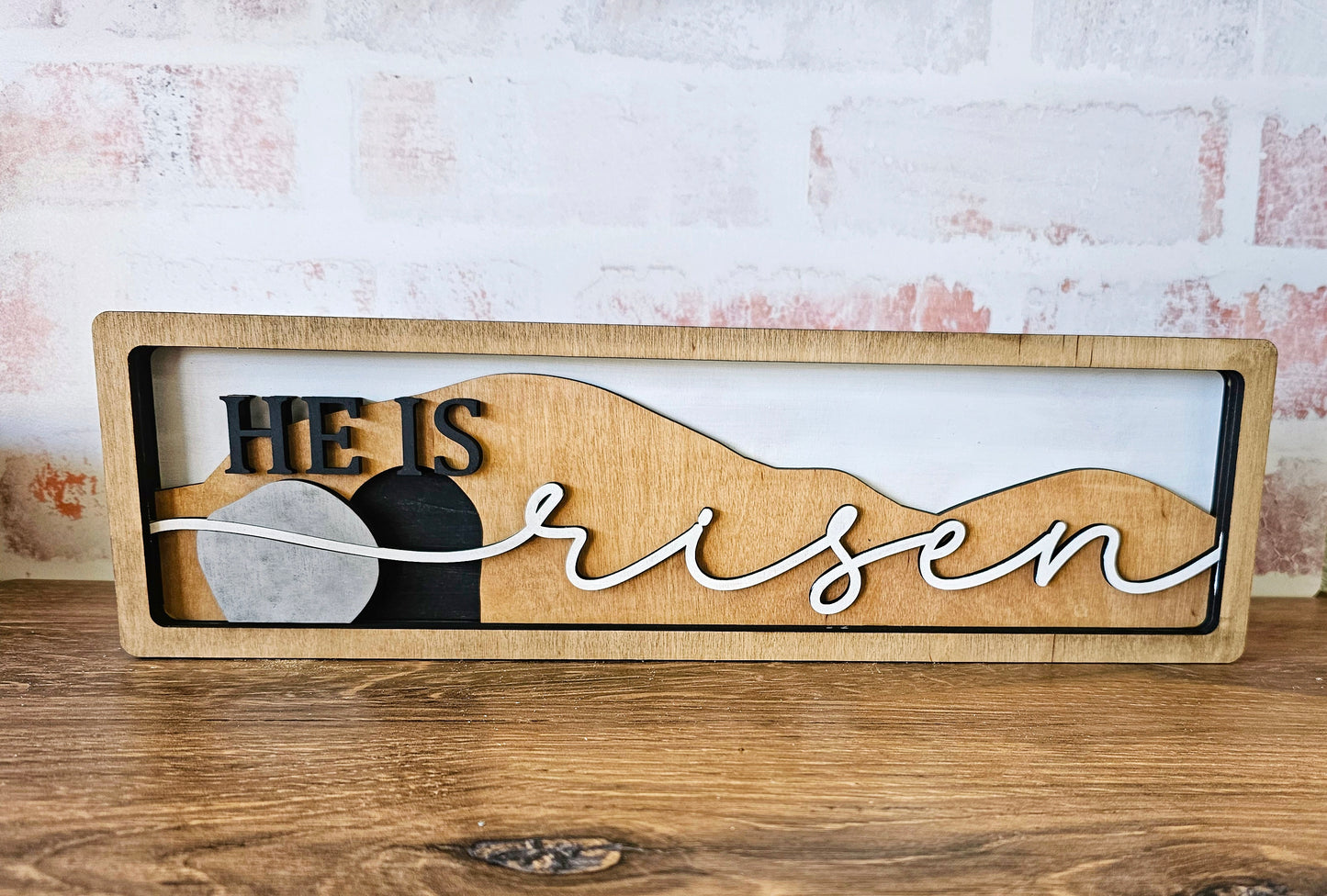 He is Risen Chunky Layered Shelf Sitter Sign Kit