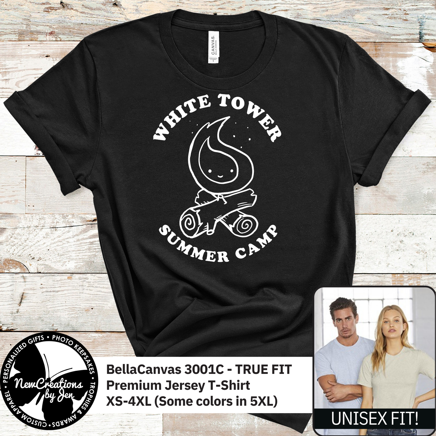 Campamento de verano Torre Blanca - Camiseta BellaCanvas de recuerdo premium