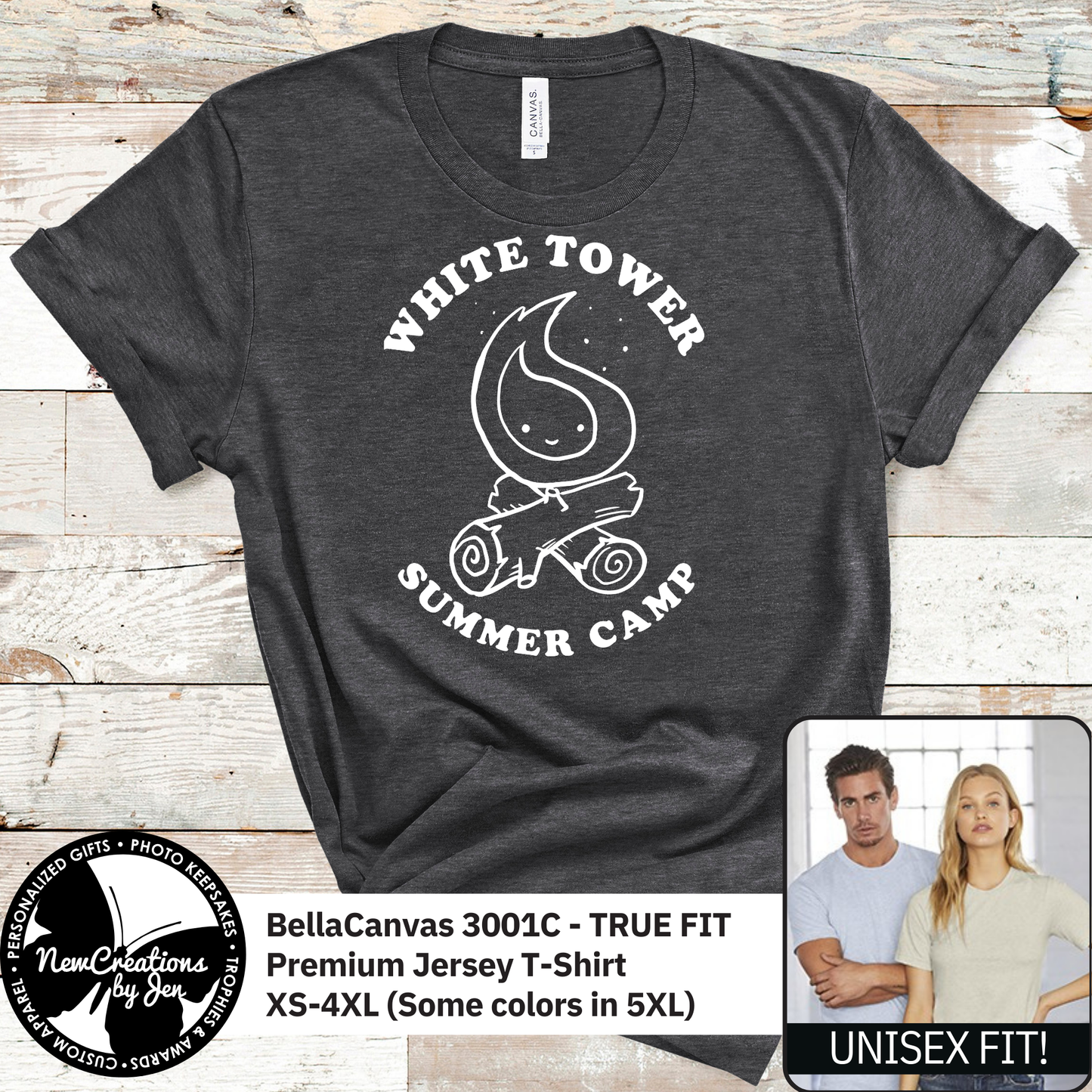 Campamento de verano Torre Blanca - Camiseta BellaCanvas de recuerdo premium