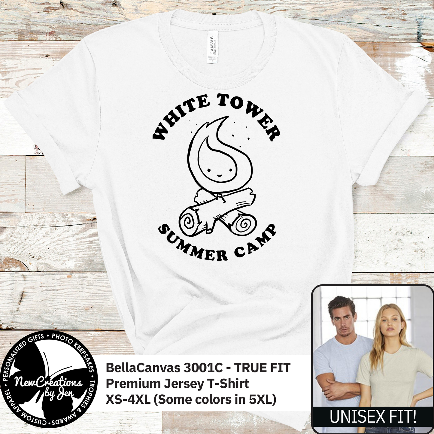 Campamento de verano Torre Blanca - Camiseta BellaCanvas de recuerdo premium
