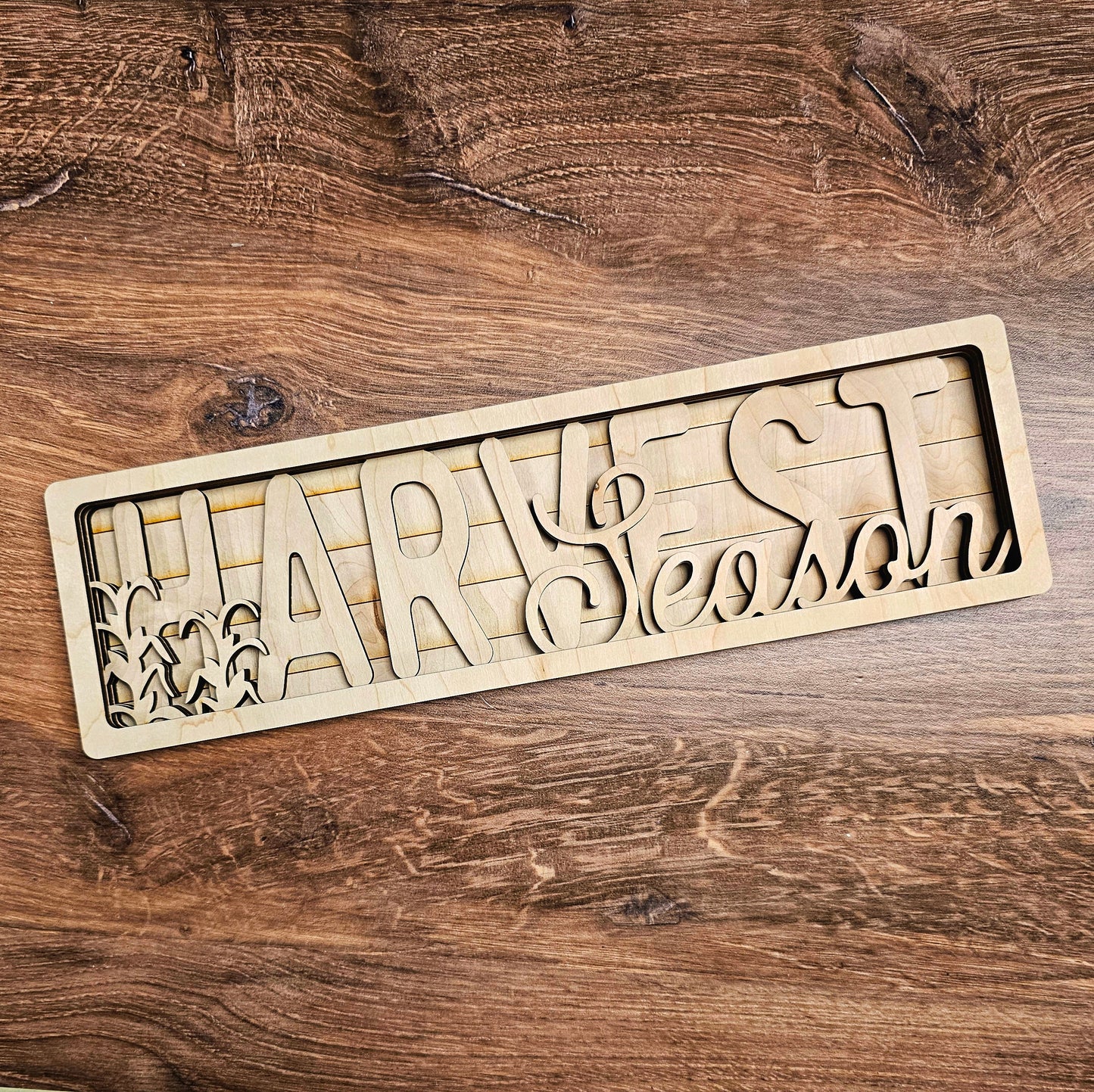 Harvest Season Chunky Layered Shelf Sitter Sign Kit